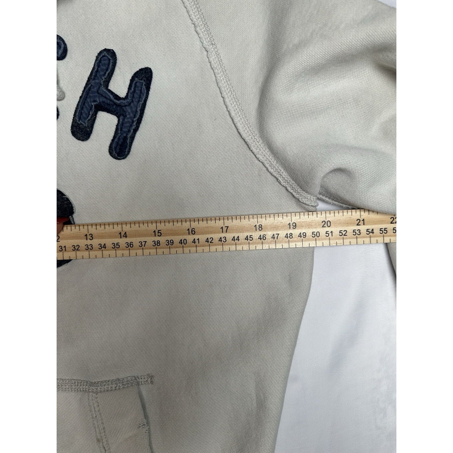 Abercrombie & Fitch Distressed Hoodie Mens Sz S Spellout Y2K Embroidered Logo