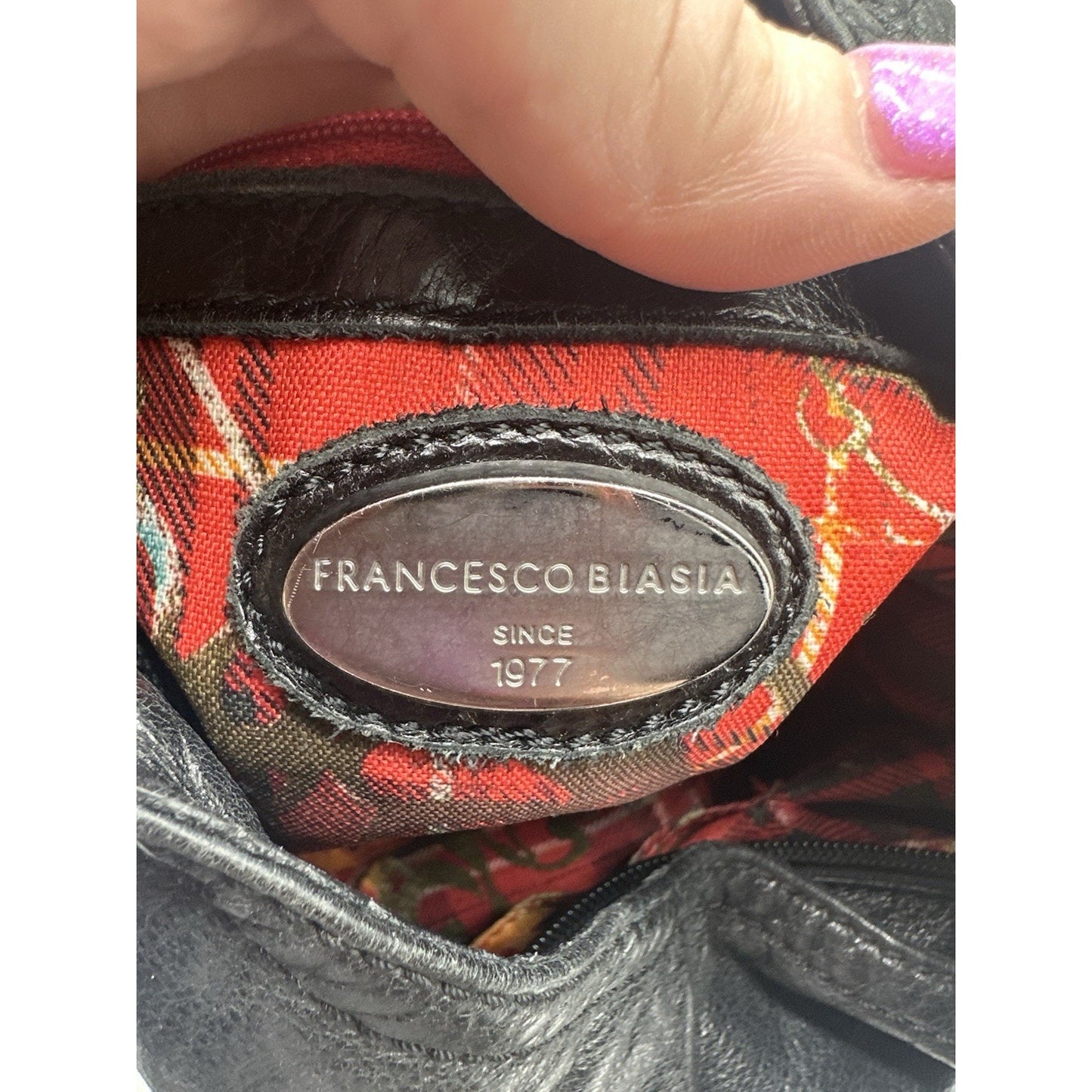 Francesca Bellavita Leather Hobo Handbag Shoulder Bag