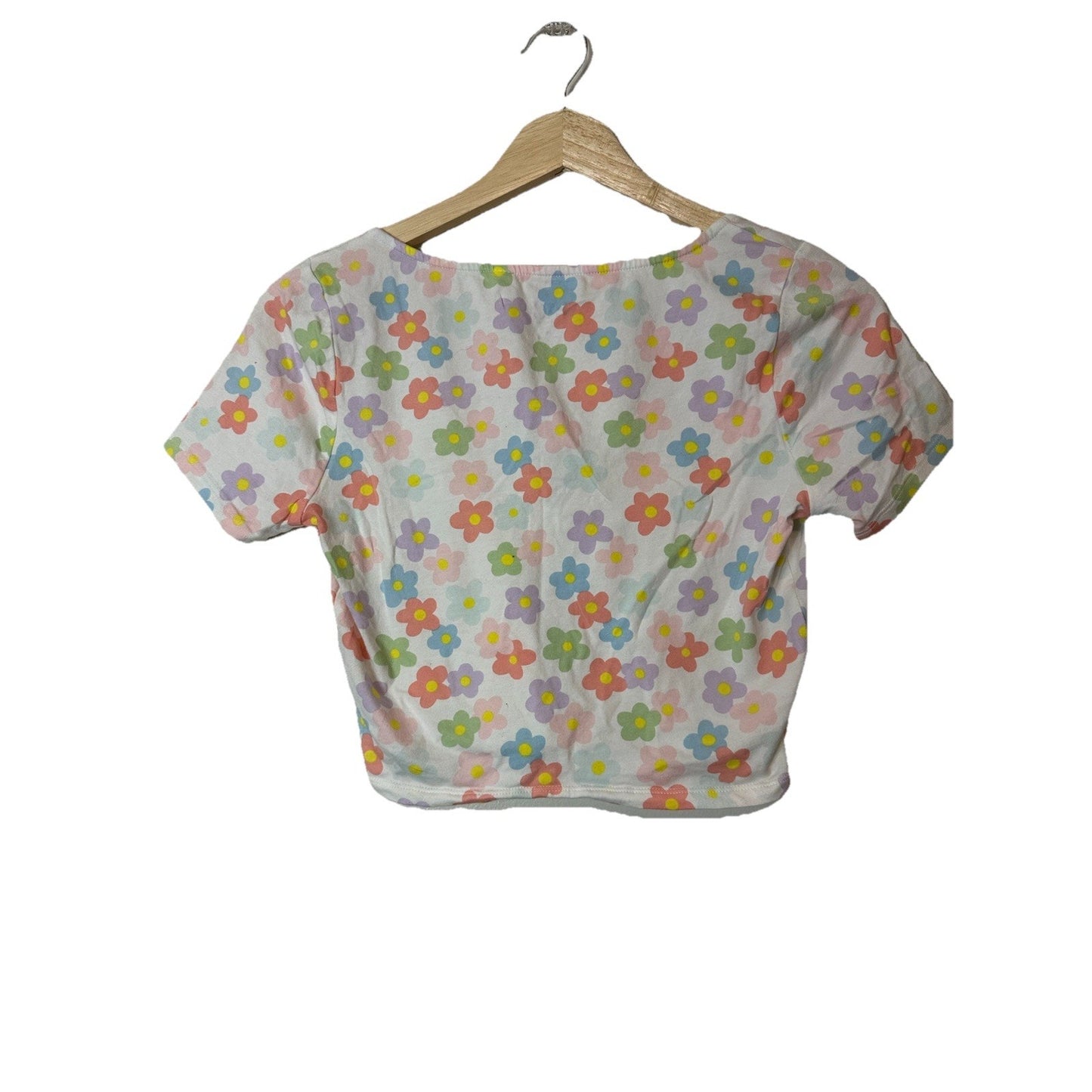 Pacsun PacCares Majave Hardware Crop Top Womens M Cutout Pony Bead Floral
