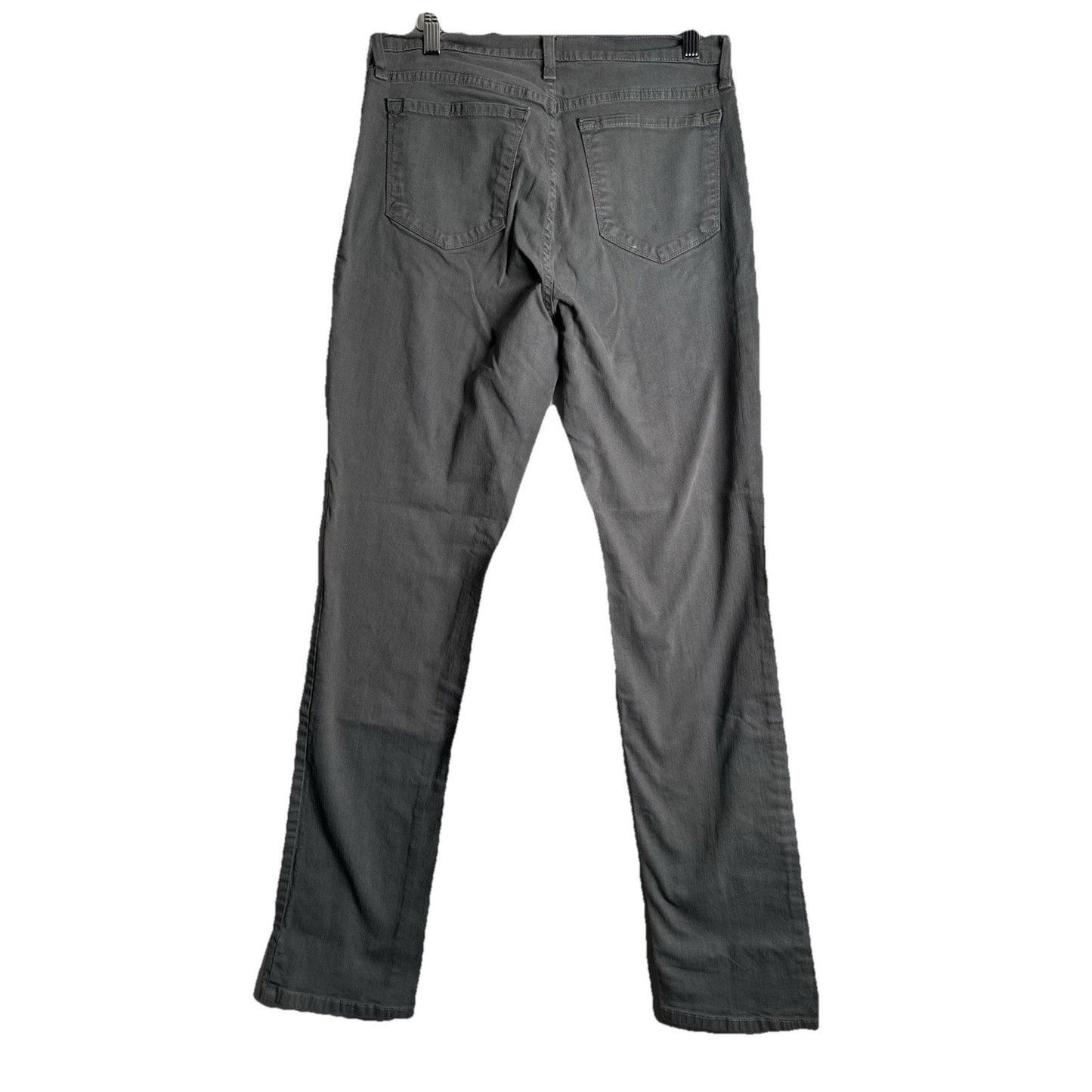 NYDJ Lift & Tuck Jeans Womens Sz 8 Gray Straight Leg Everyday Basic Staple Goth