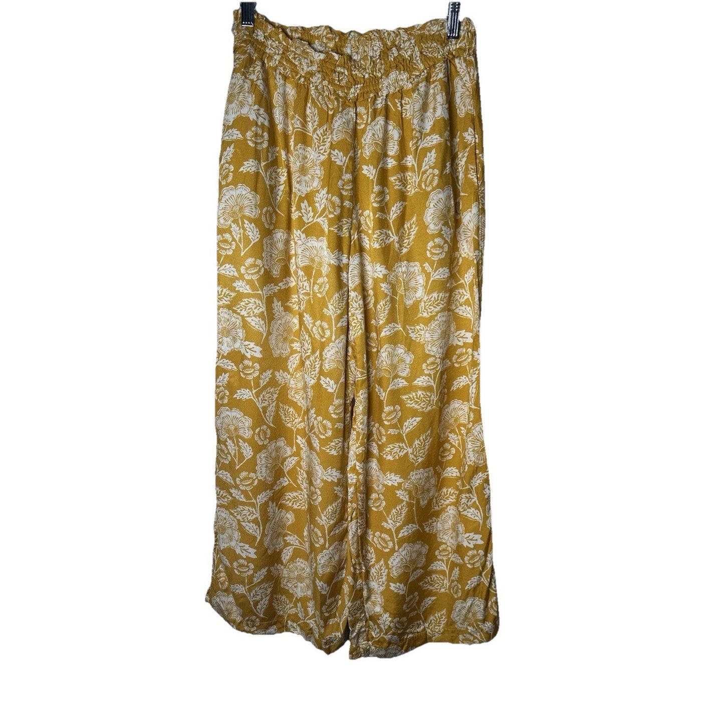 Anthropologie Wide Leg Floral Pants Womens Sz S Boho Beachy Palazzo Tropical