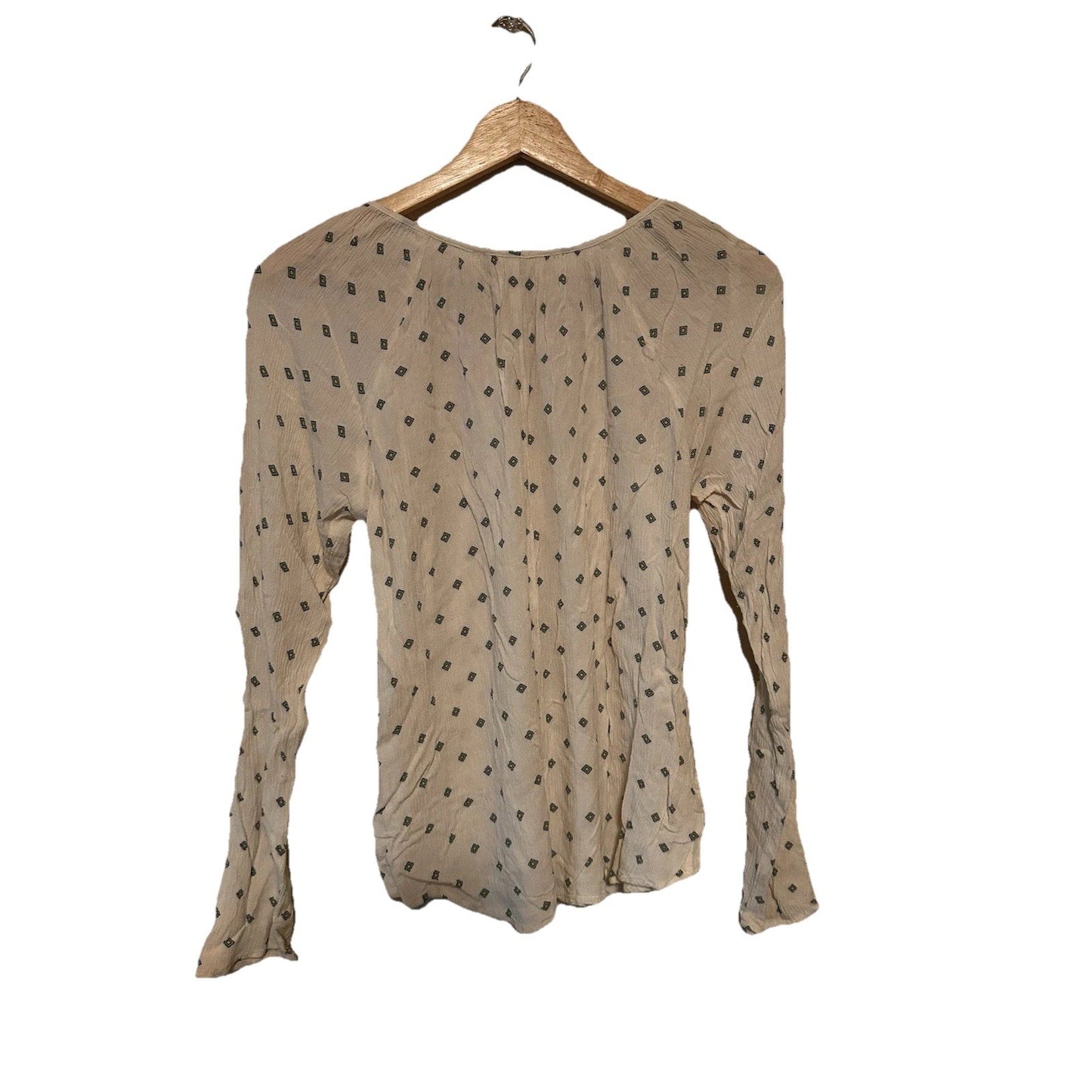 Lovestitch Long Sleeve Top Womens Sz M Peasant Boho Bohemian Tassels Hippie