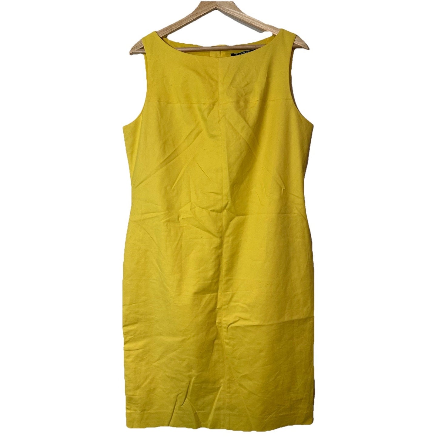 VTG Lauren Ralph Lauren Sleeveless Dress Womens Sz 12 Modest Careercore Preppy