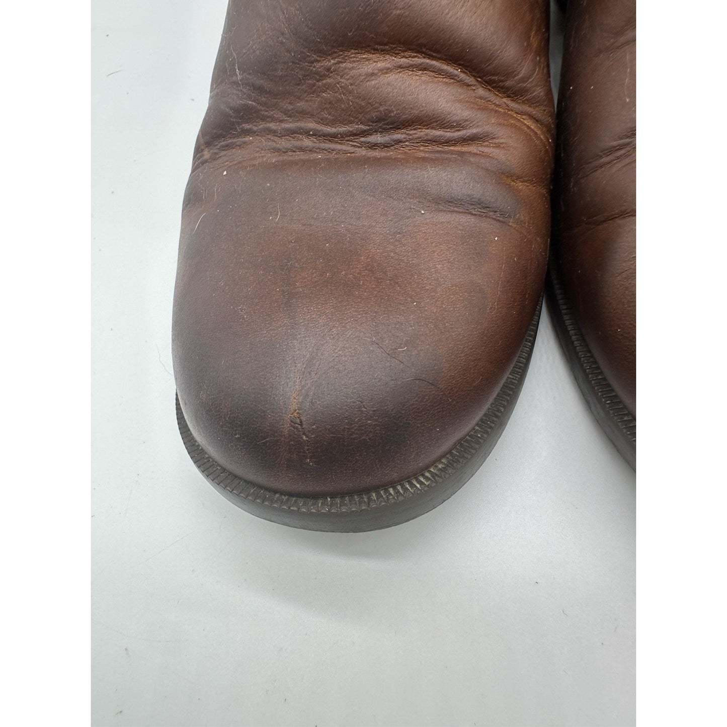 Teva Womens Leather Ankle Side Zip Boots Cognac Size 9.5 Western Southwestern