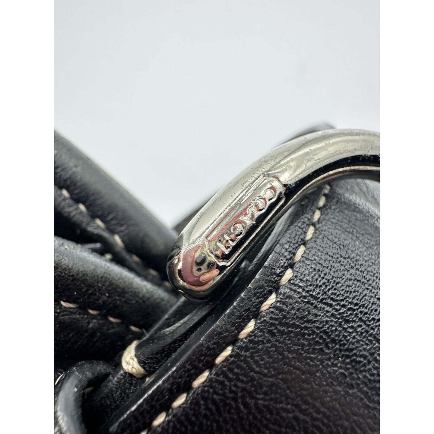 Vintage Coach Soho Satchel Leather Purse 9544 Shoulder Bag Zipper Buckles Y2K