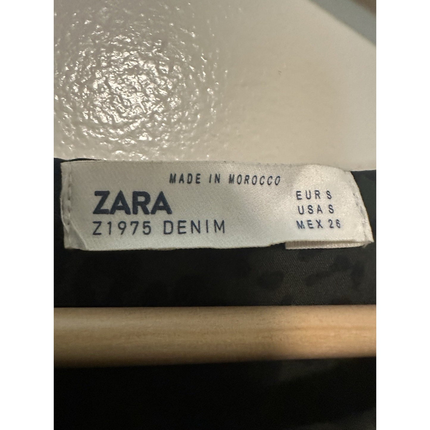 Zara Denim Empire Waist Dress Womens S Animal Print Careerwear Leopard Cheetah