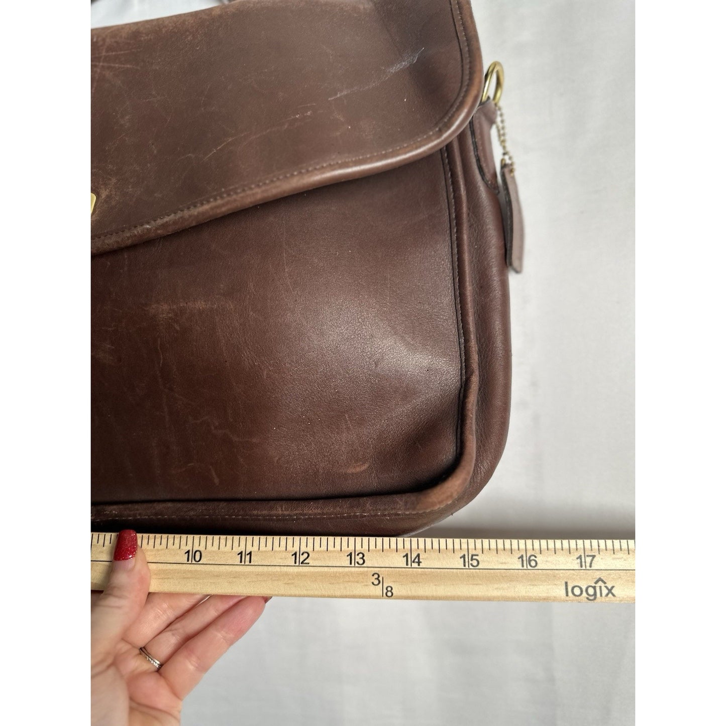 Vintage Coach Lexington Leather Briefcase Turn Lock Chocolate Brown