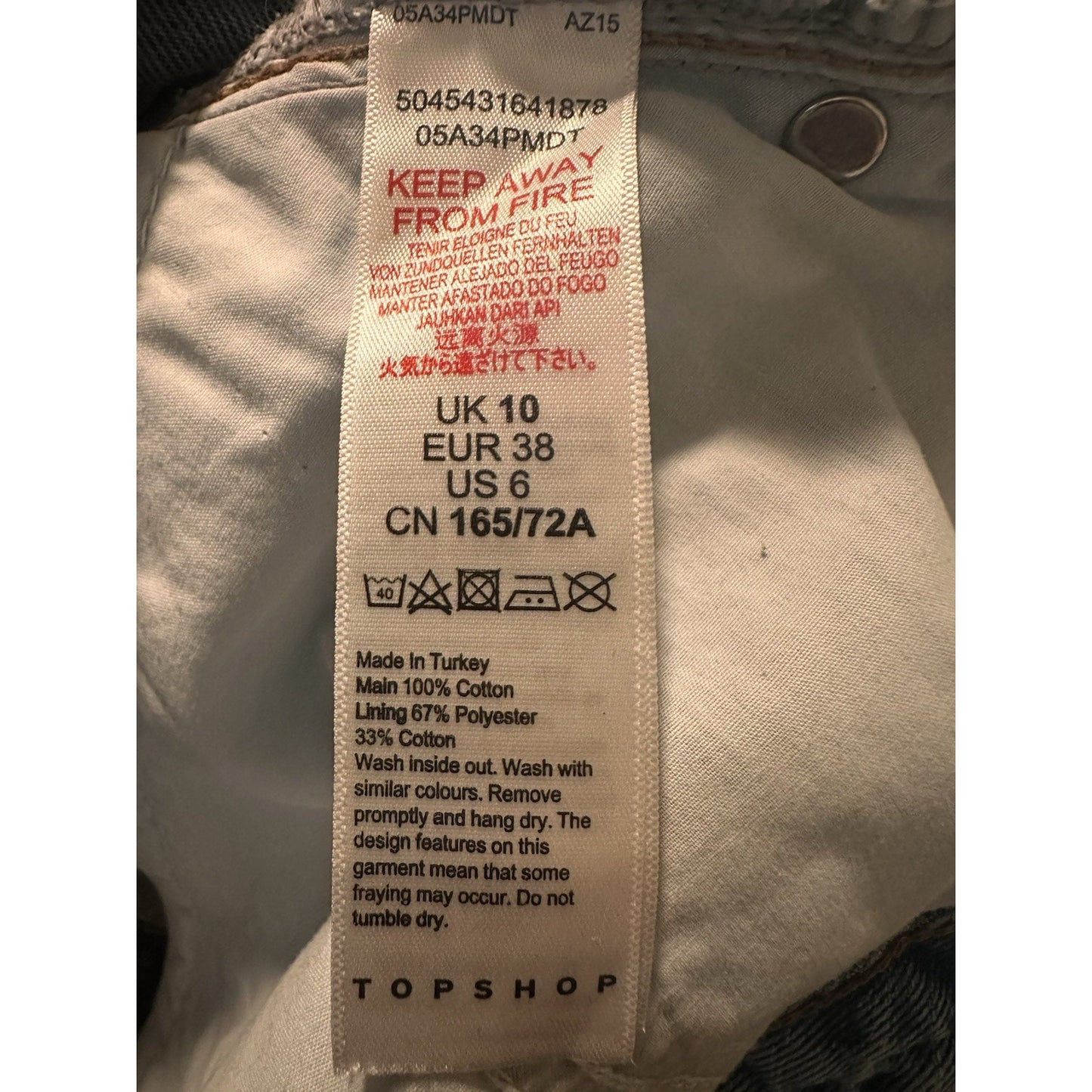 TopShop Mom Denim Shorts Womens Sz 6 Cut off Distressed Raw Hem High Rise Boho