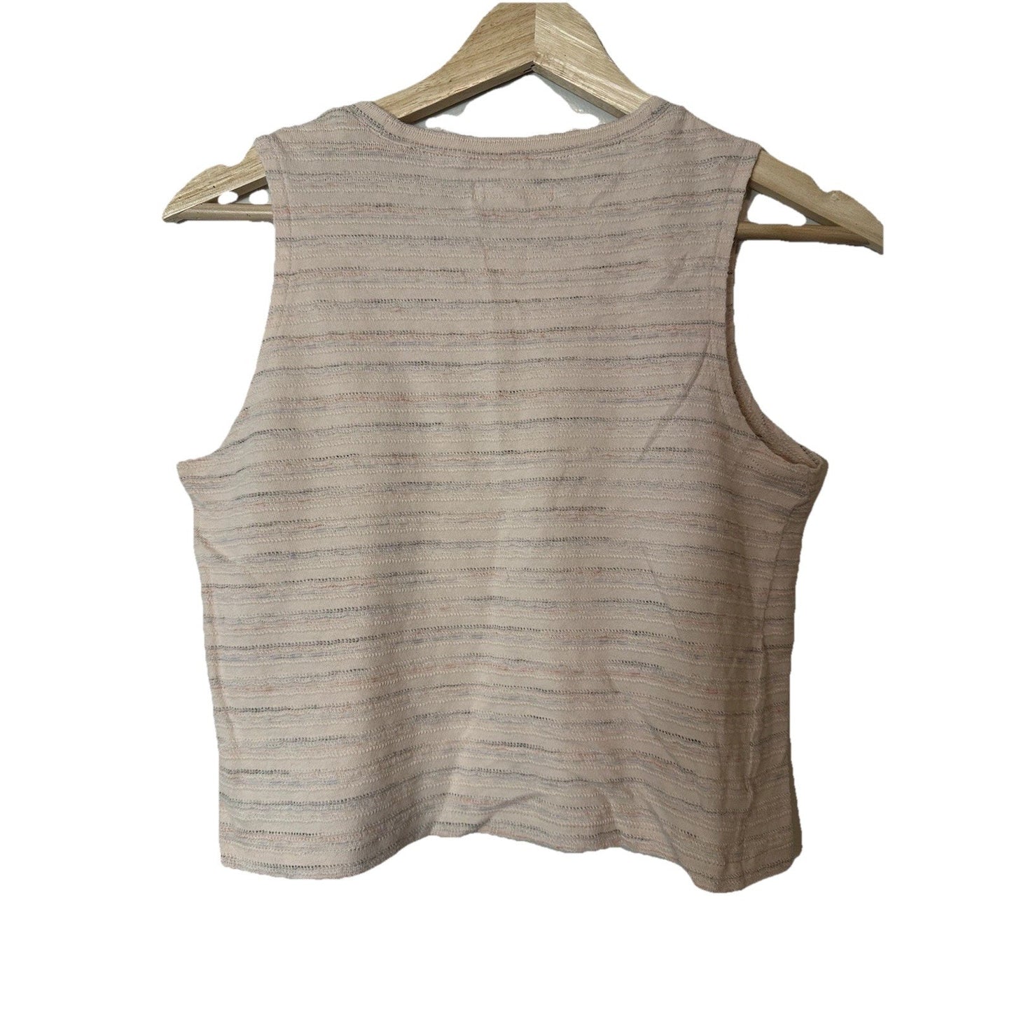 Madewell Cotton Blend Tank Top Womens Sz XXS Striped Knit Cropped boxy boho