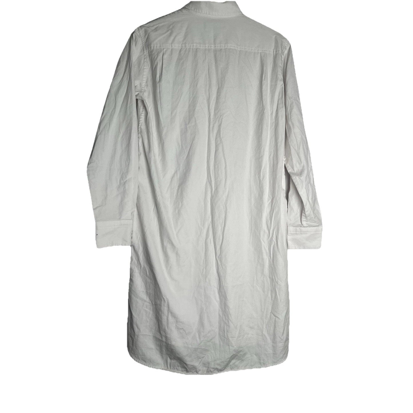 Everlane Button Down Dress White Womens Sz 00 Minimalist Basic Pockets Simple
