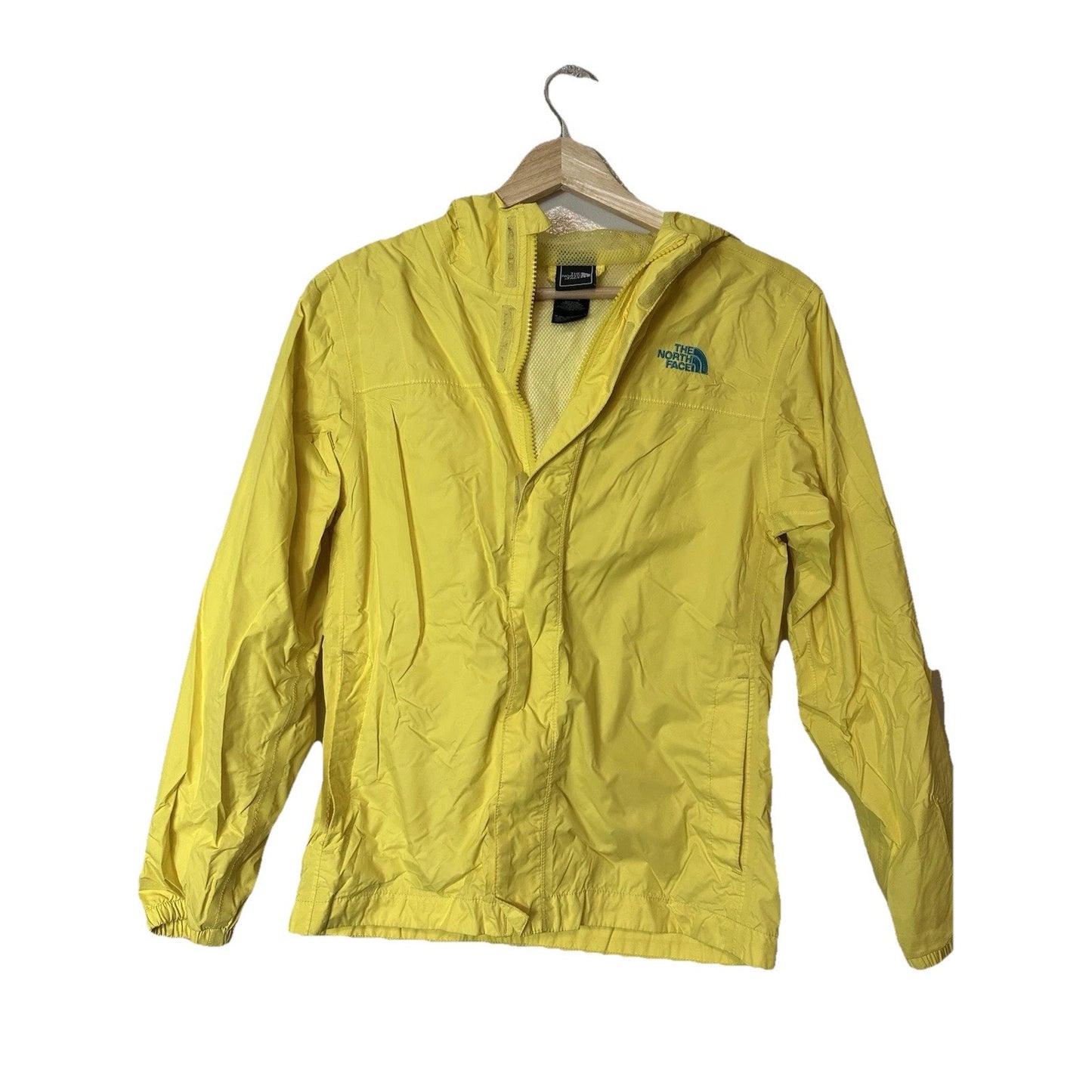 The North Face Girls L 14/16 Full Zip Rain Jacket Hooded Layers Outdoors Bright