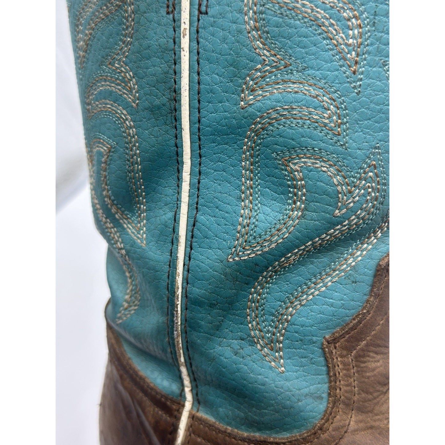 ROPER Womens LULU South Western Cowboy Boots size 6 Brown/Turquoise Cowgirlcore
