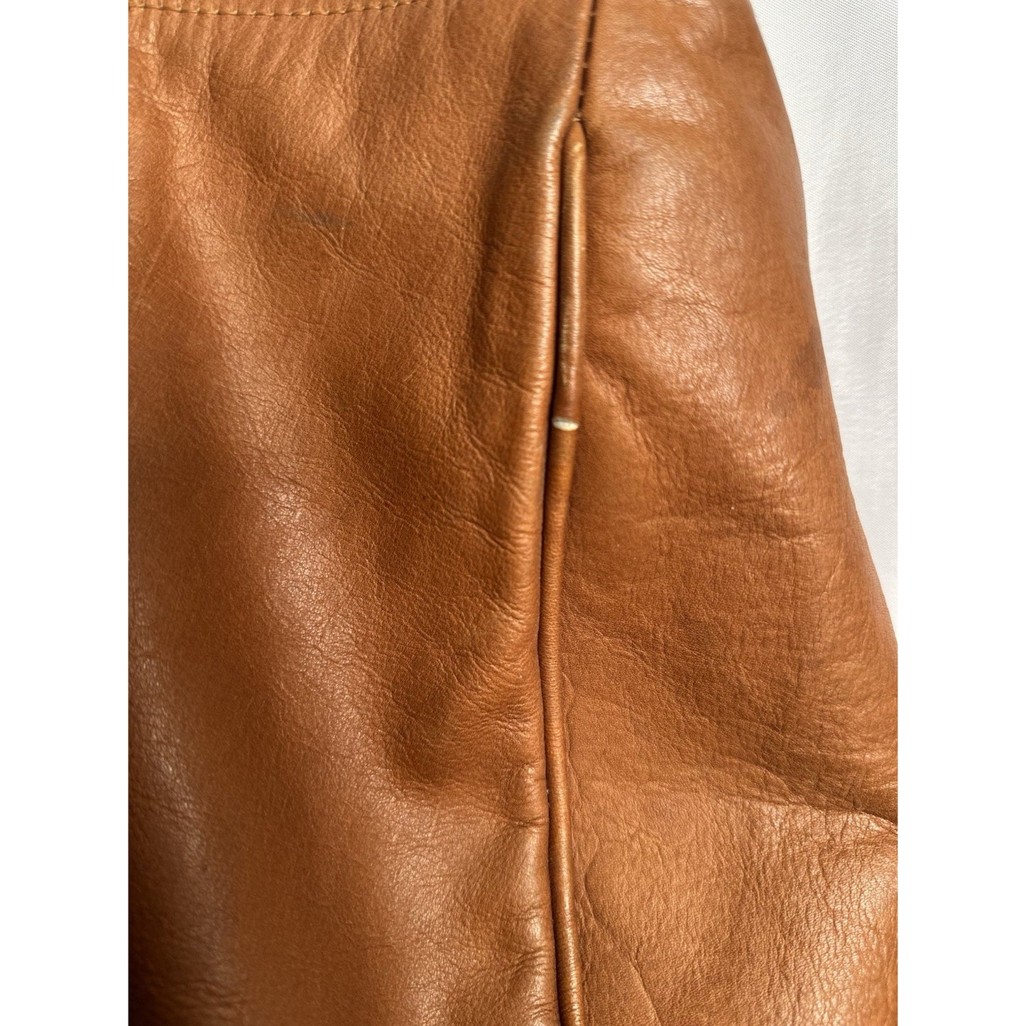 VINTAGE Geniune Leather Tote Bag Briefcase Carry On