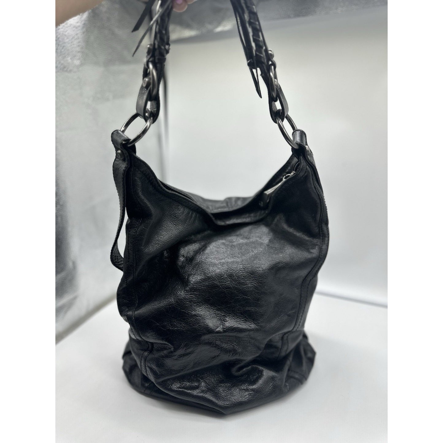 Francesca Bellavita Leather Hobo Handbag Shoulder Bag