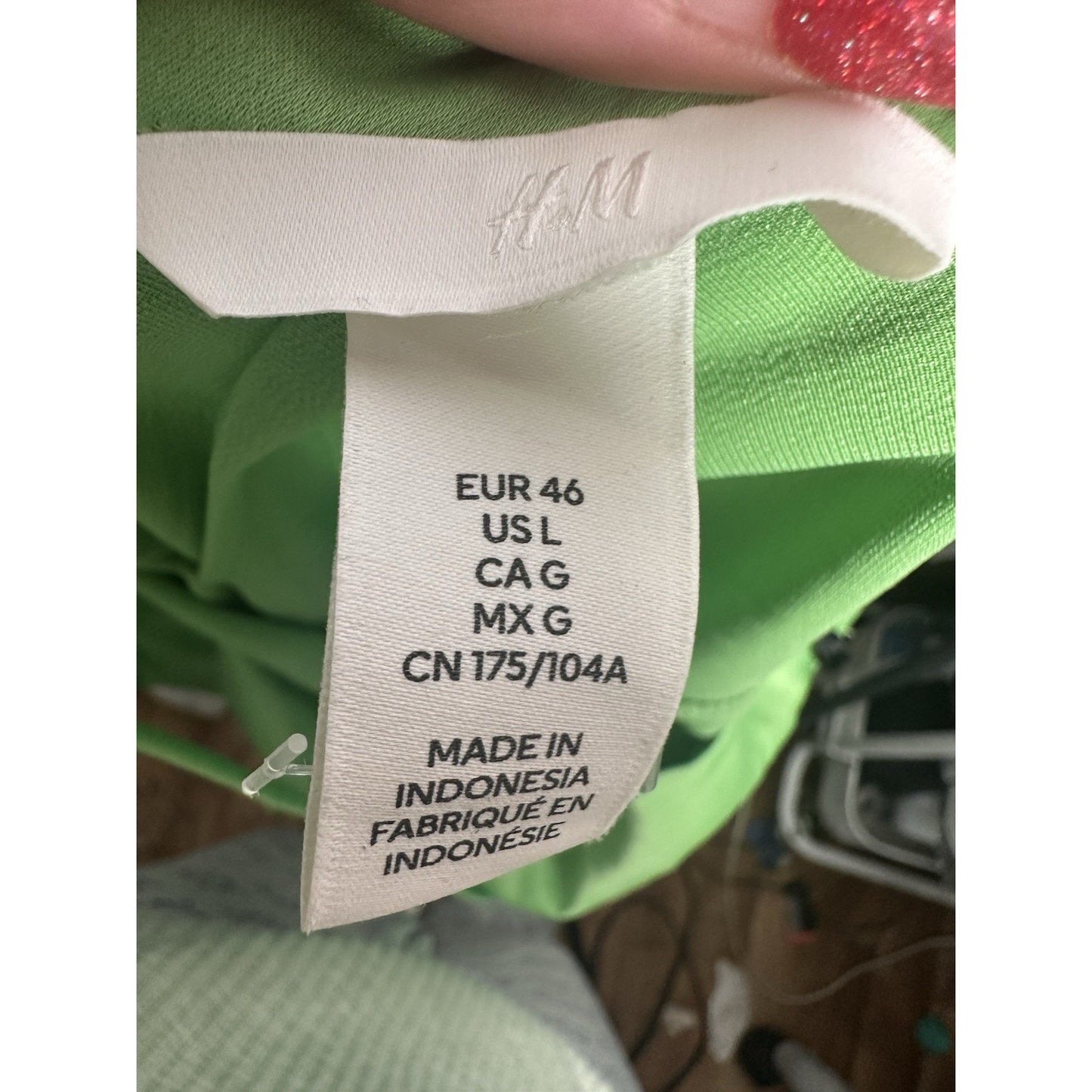 H.M. Brat Green Strappy Maxi Dress Womens Sz L Party Wedding Guest Event