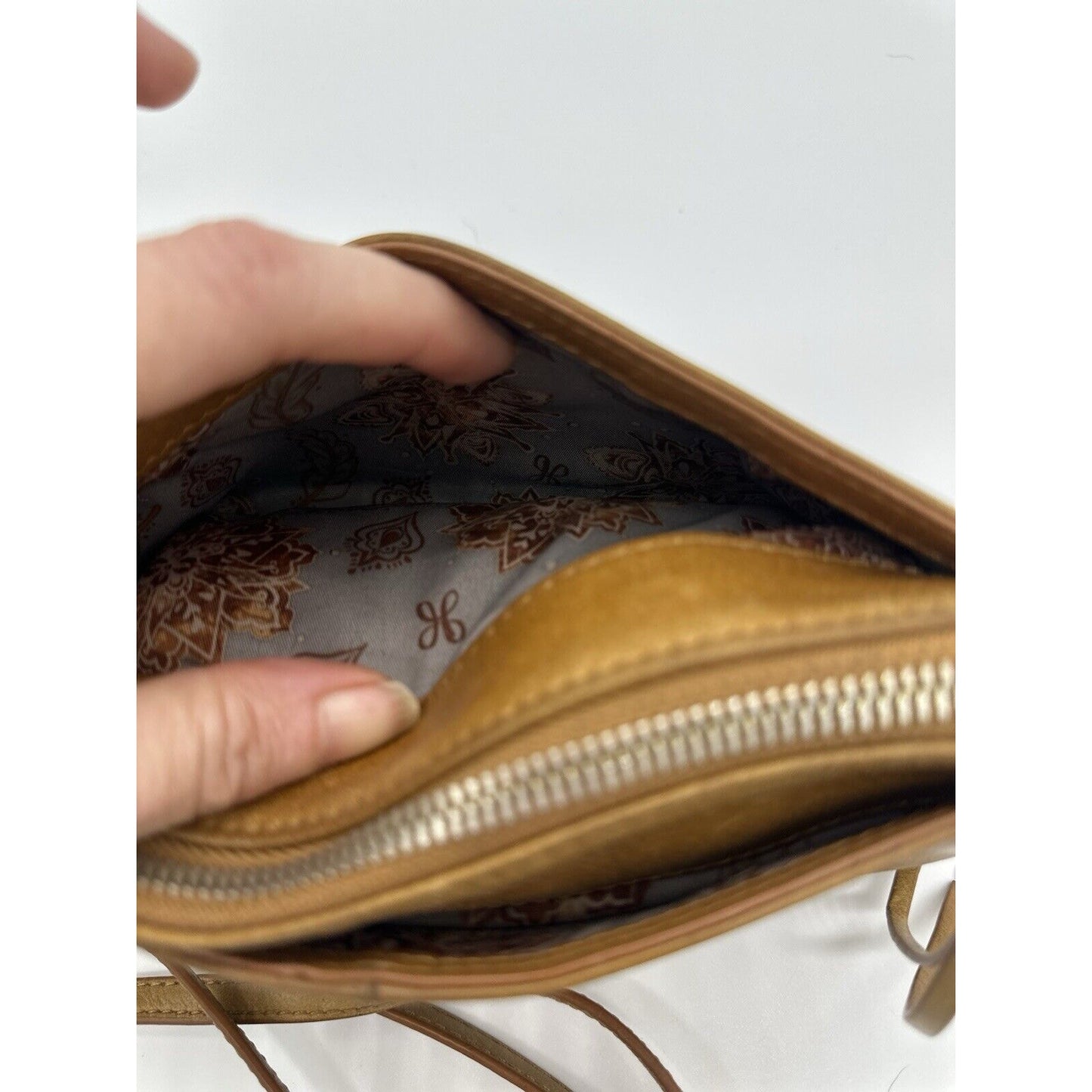 HOBO I nternational Crossbody Bag Brown Leather Purse Small Excellent