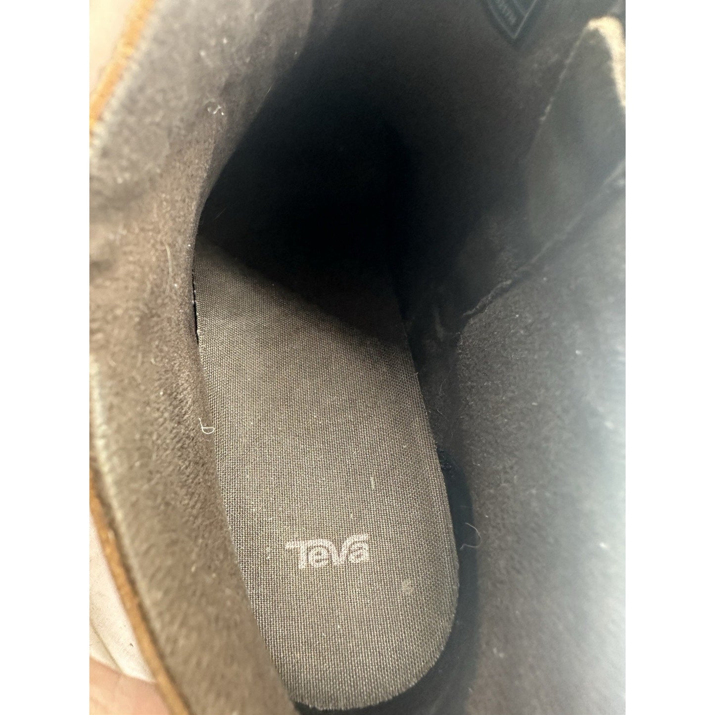 Teva Womens Leather Ankle Side Zip Boots Cognac Size 9.5 Western Southwestern