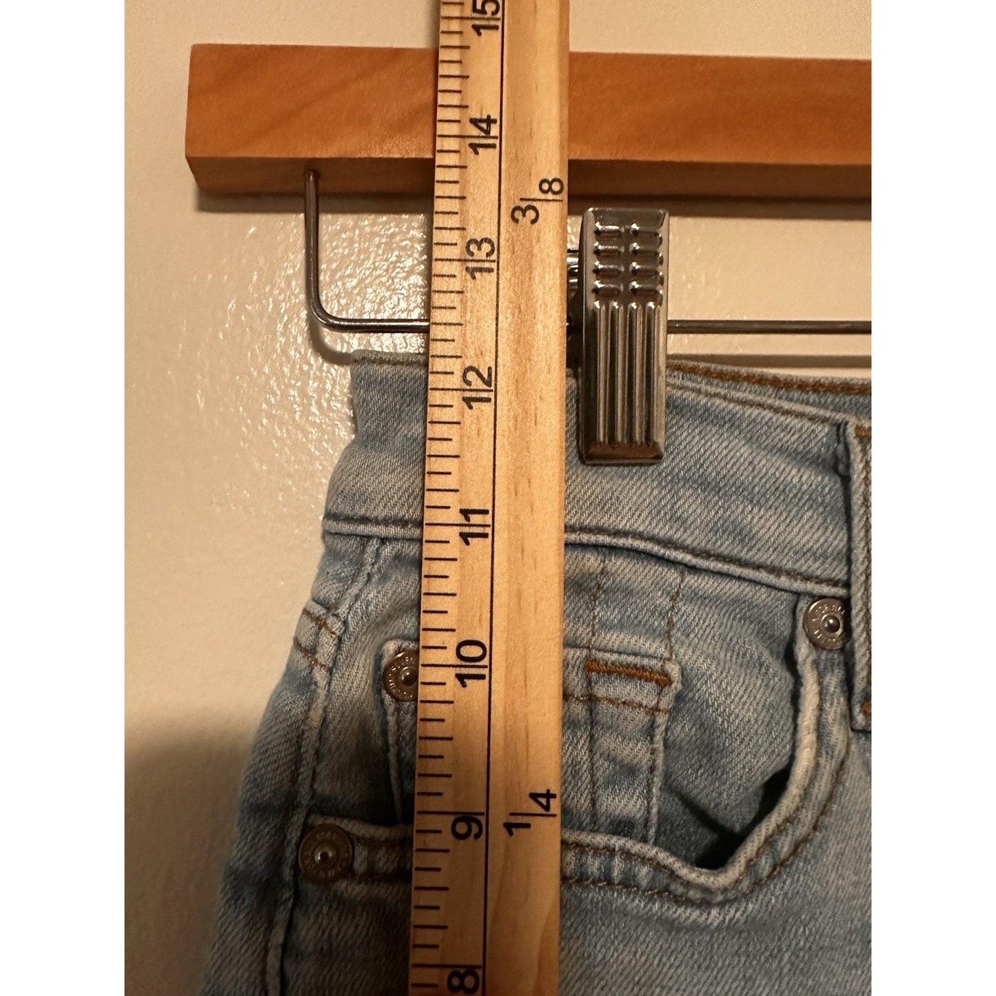 7 For All Mankind Rolled Hem Shorts Womens Sz 24 Light Wash Beachy High Rise