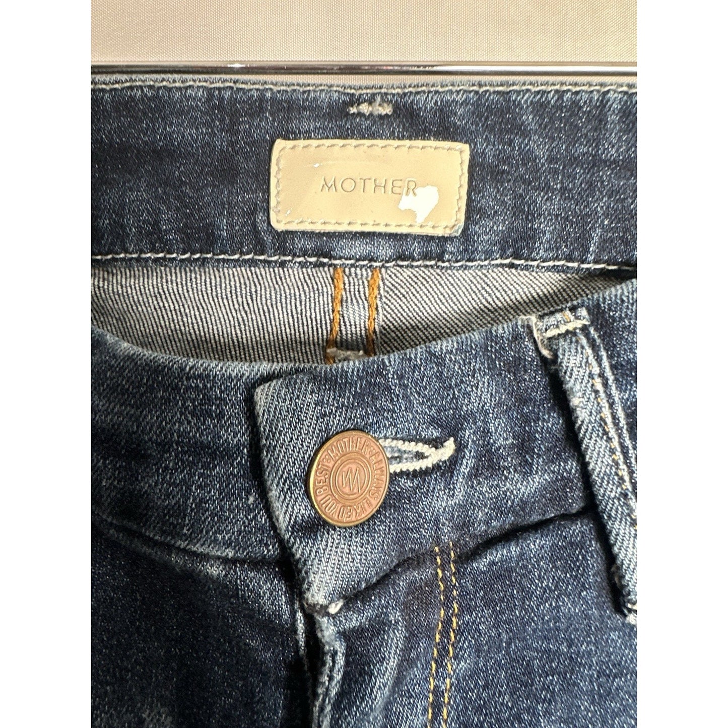 Mother The Looker Crop Jeans Womens Sz 27 Everyday Classic Dark Wash Capsule