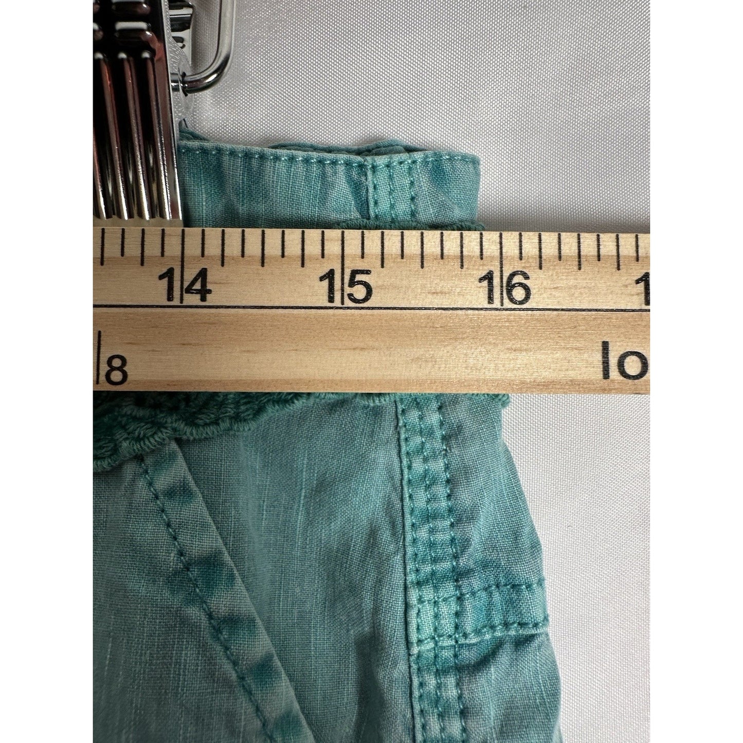 Soft Surroundings Linen Pants Womens Sz 8 Wide Leg Embroidered Belt Cropped