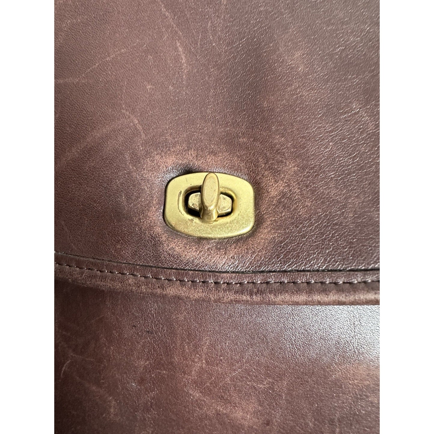 Vintage Coach Lexington Leather Briefcase Turn Lock Chocolate Brown