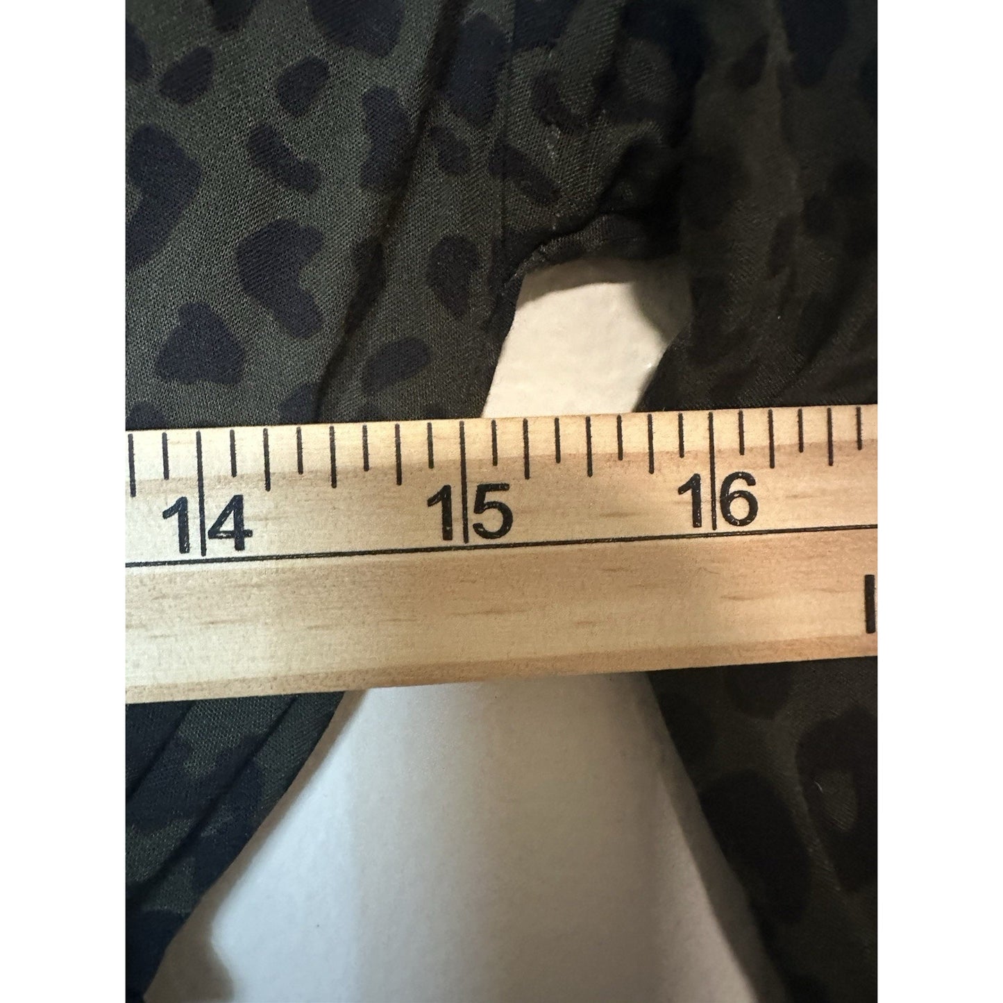 Zara Denim Empire Waist Dress Womens S Animal Print Careerwear Leopard Cheetah