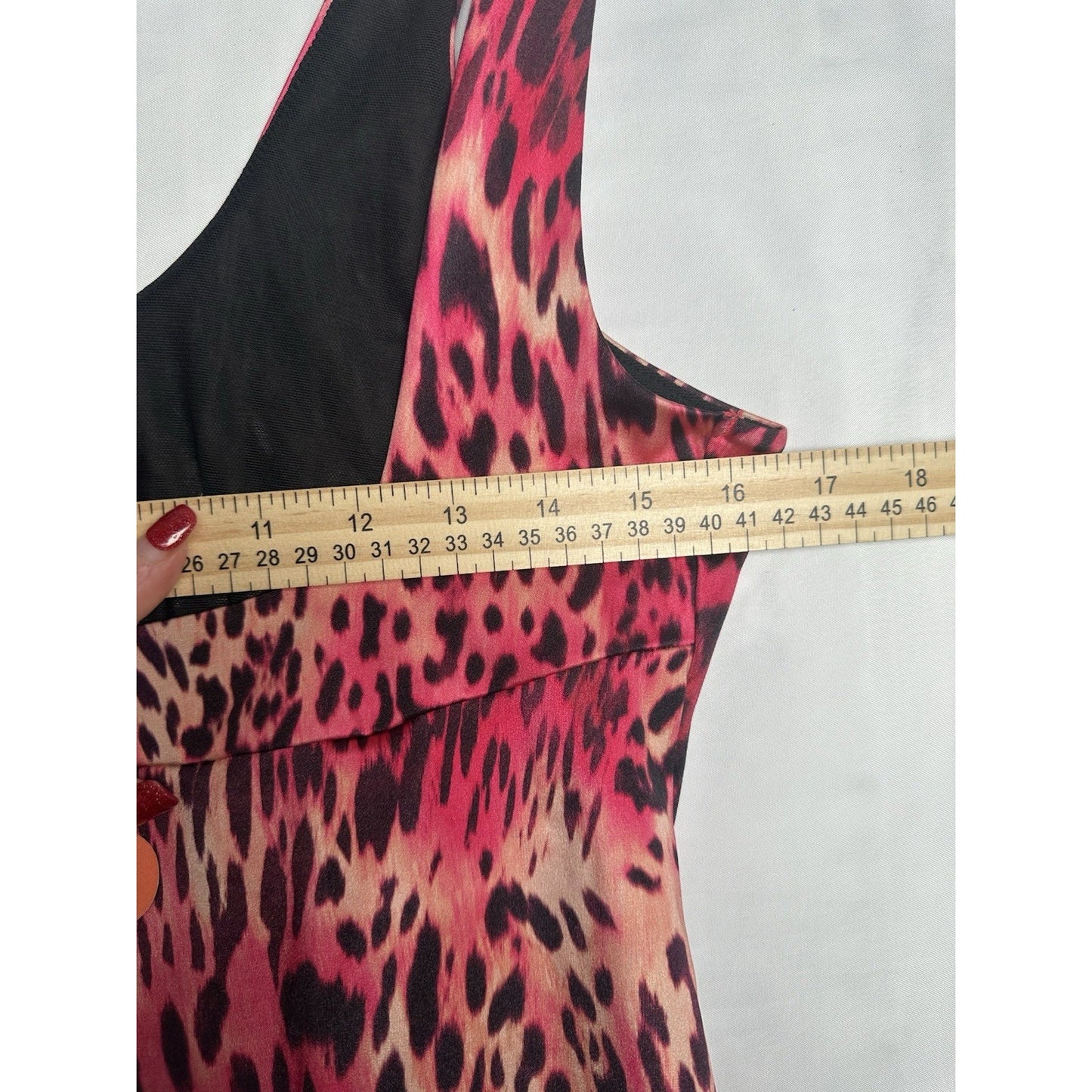 Yitty Kitty Headliner Shaping Open Bust Thong Bodysuit Cheetah Womens Sz 1x