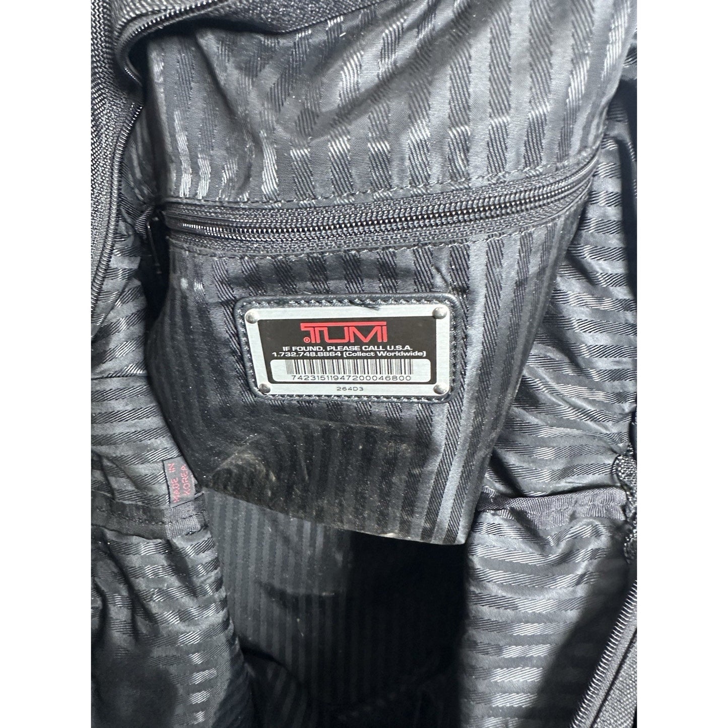 TUMI Boston Bag W/ ID Travel Black Weekender Carry On