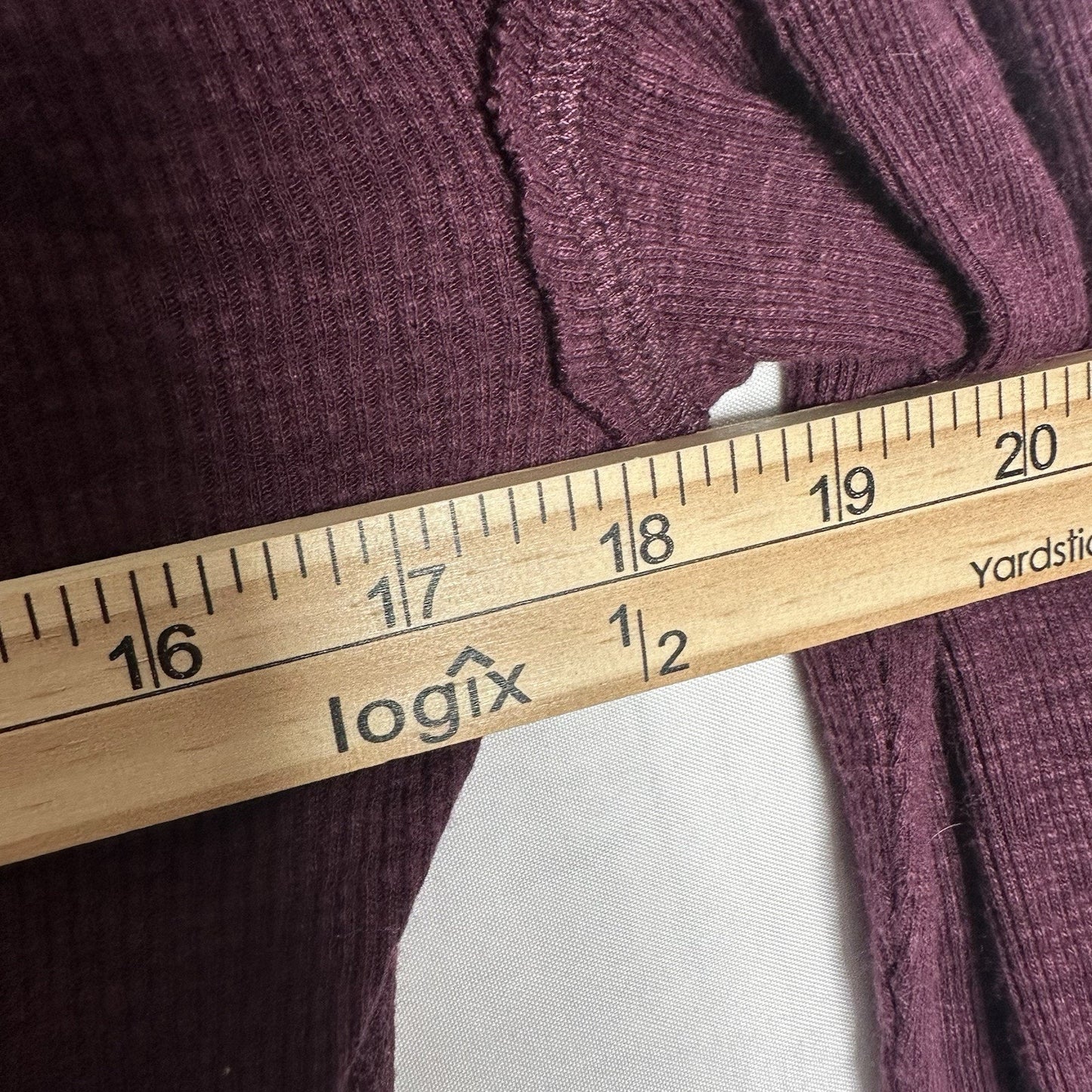 We The Free People Thermal Fair Isle Henley Shirt Size M Purple Brown Boho Ski