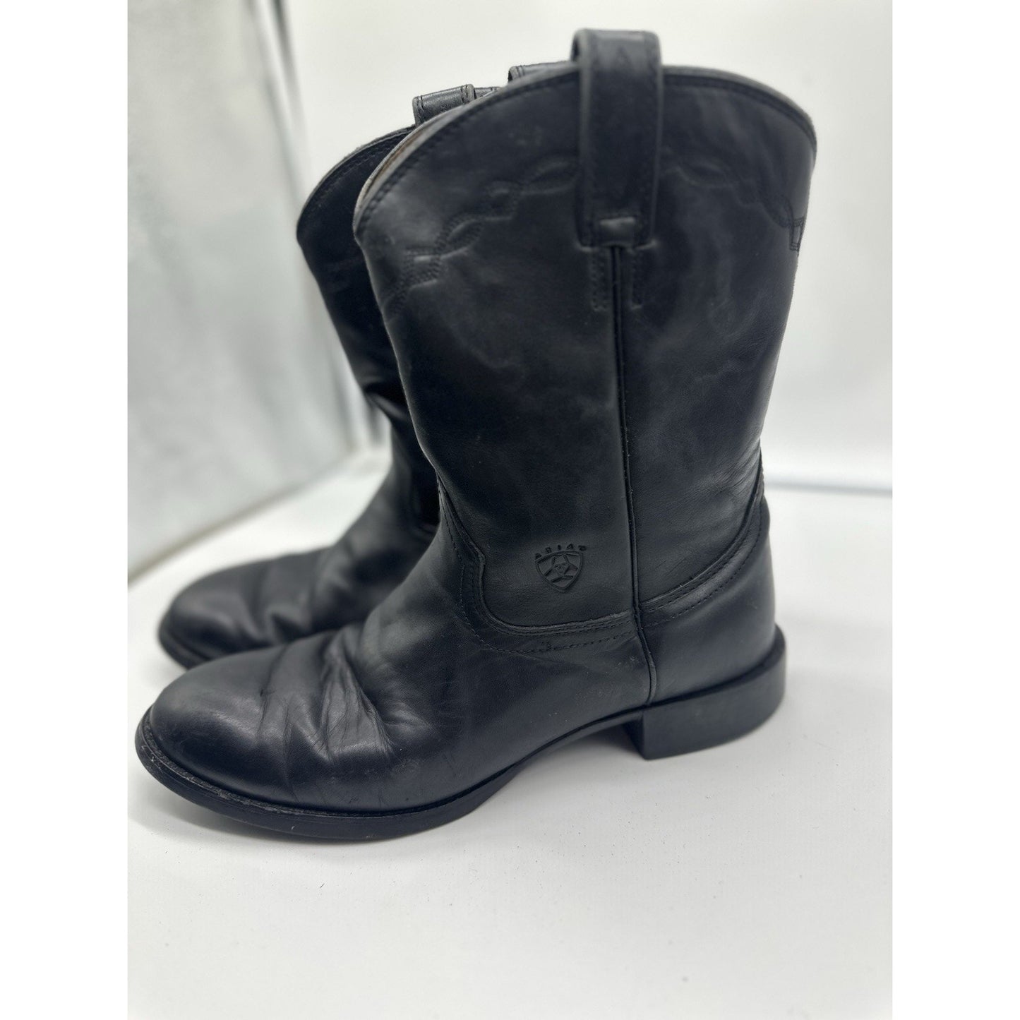 ARIAT Heritage Roper Western Boots Black Leather Men's Size 11 EE