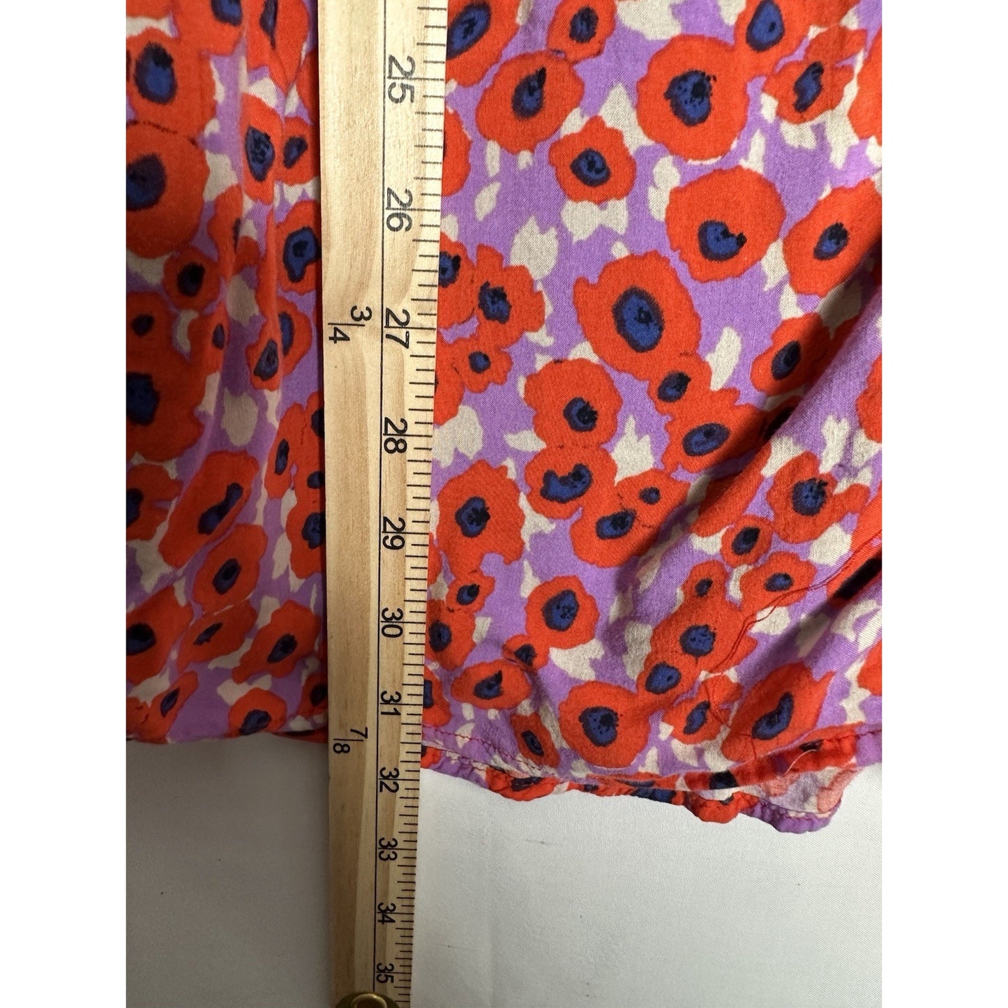 SPLENDID Womens M Floral Print Shirt Shift Casual Drop Waist Button Dress Dainty