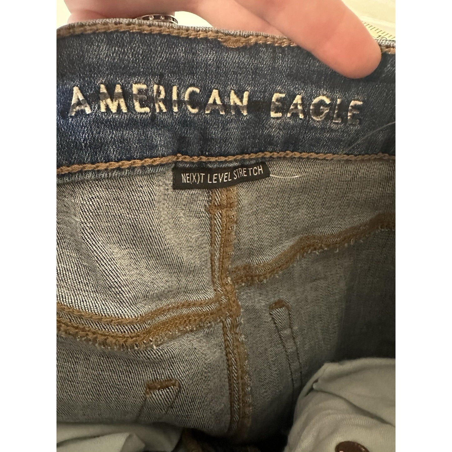 American Eagle Next Level Stretch Mini Skirt Womens 0 Long Destroyed Festival