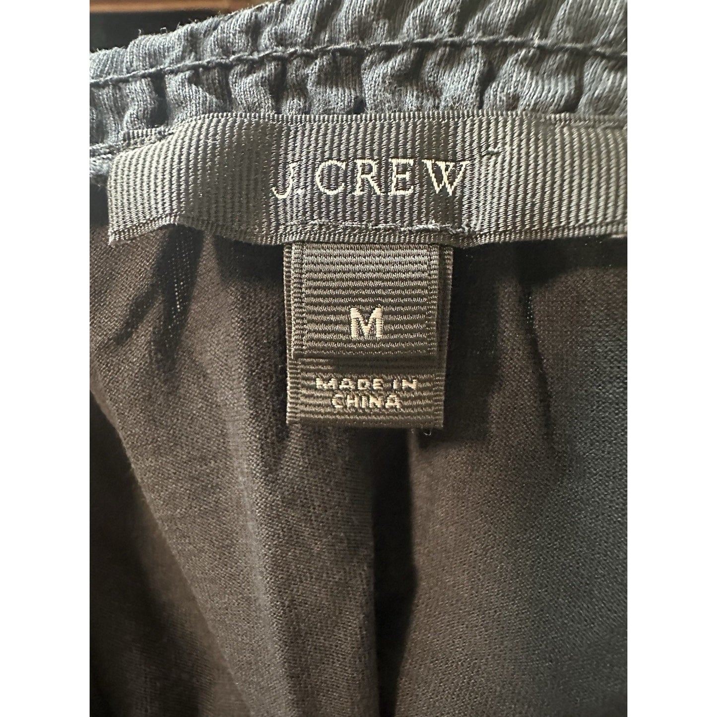 Jcrew Cotton Smocked Top Womens Sz M Flutter Sleeve Preppy Beachy minimalist