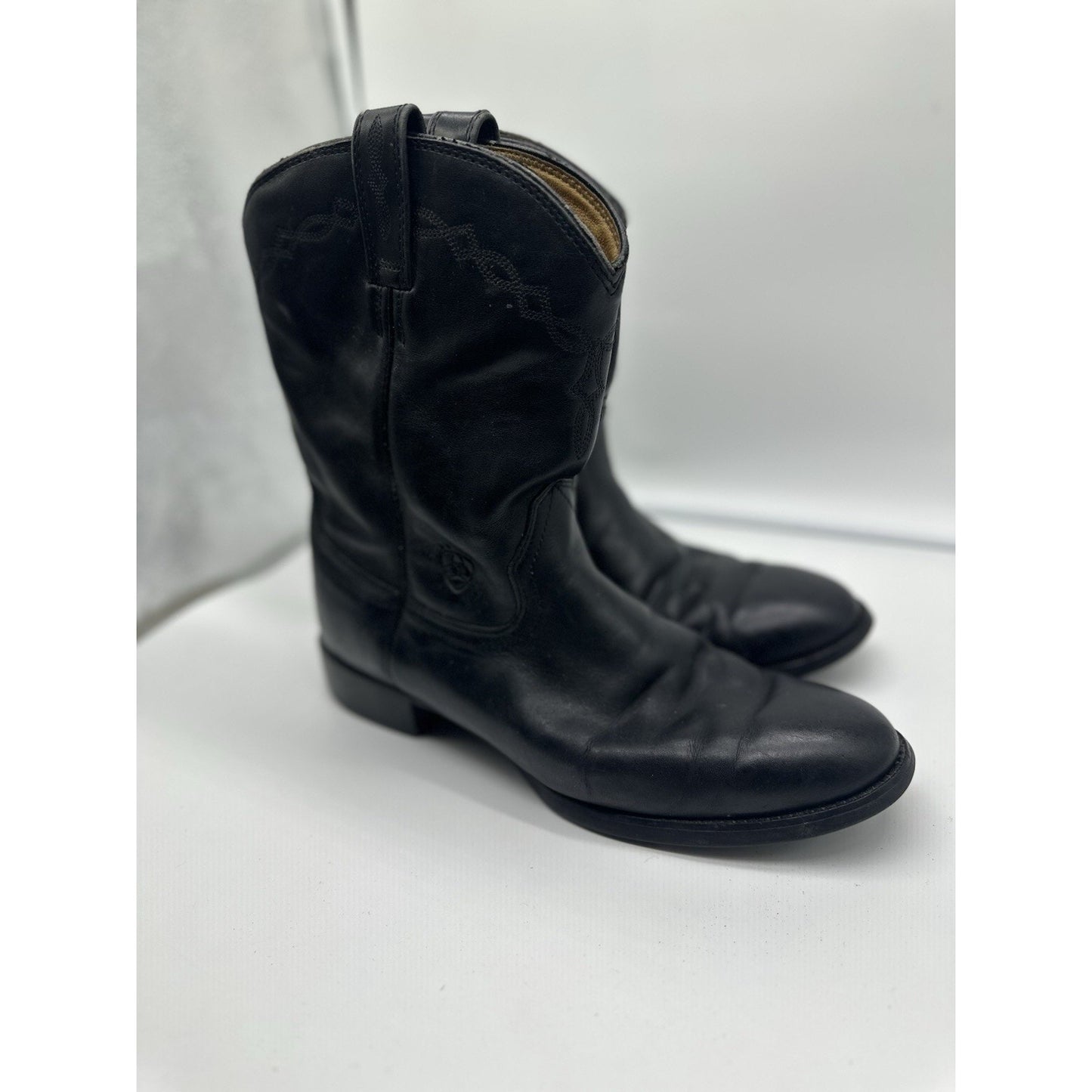 ARIAT Heritage Roper Western Boots Black Leather Men's Size 11 EE