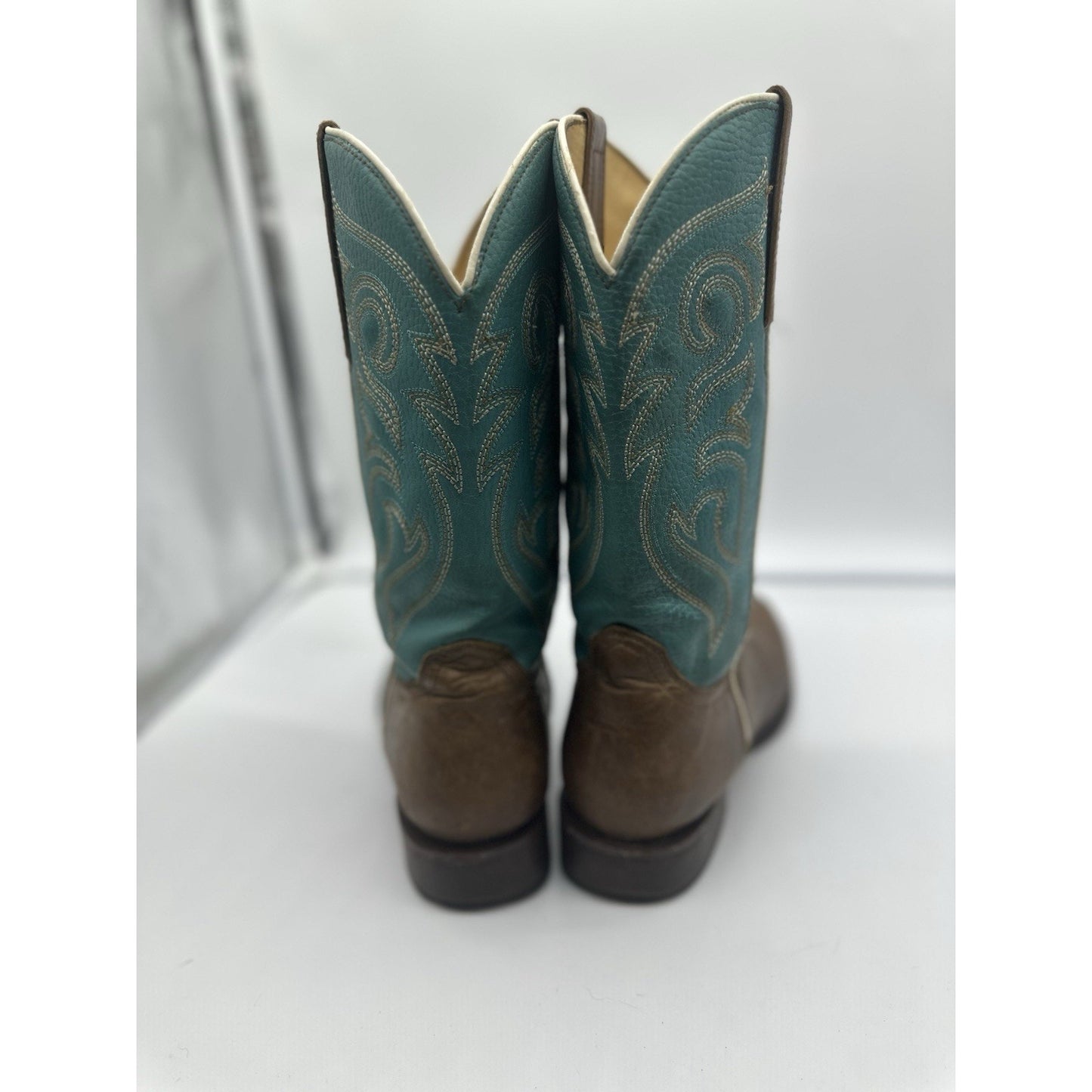 ROPER Womens LULU South Western Cowboy Boots size 6 Brown/Turquoise Cowgirlcore