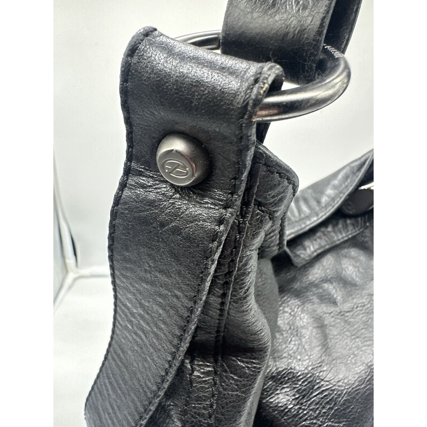 Francesca Bellavita Leather Hobo Handbag Shoulder Bag