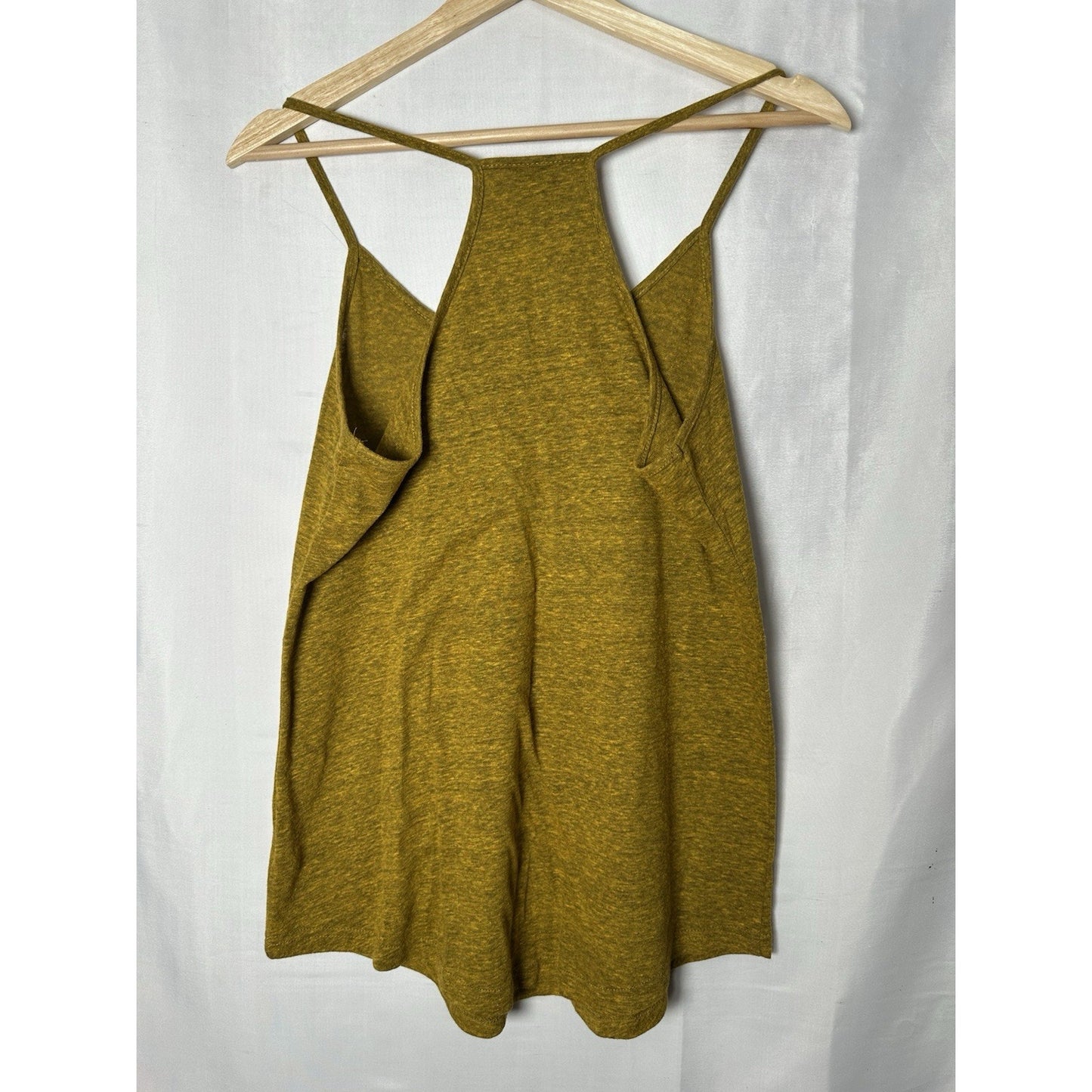 Angie Racerback Tank Top Womens Sz Layers Stretch Comfortable Heathered