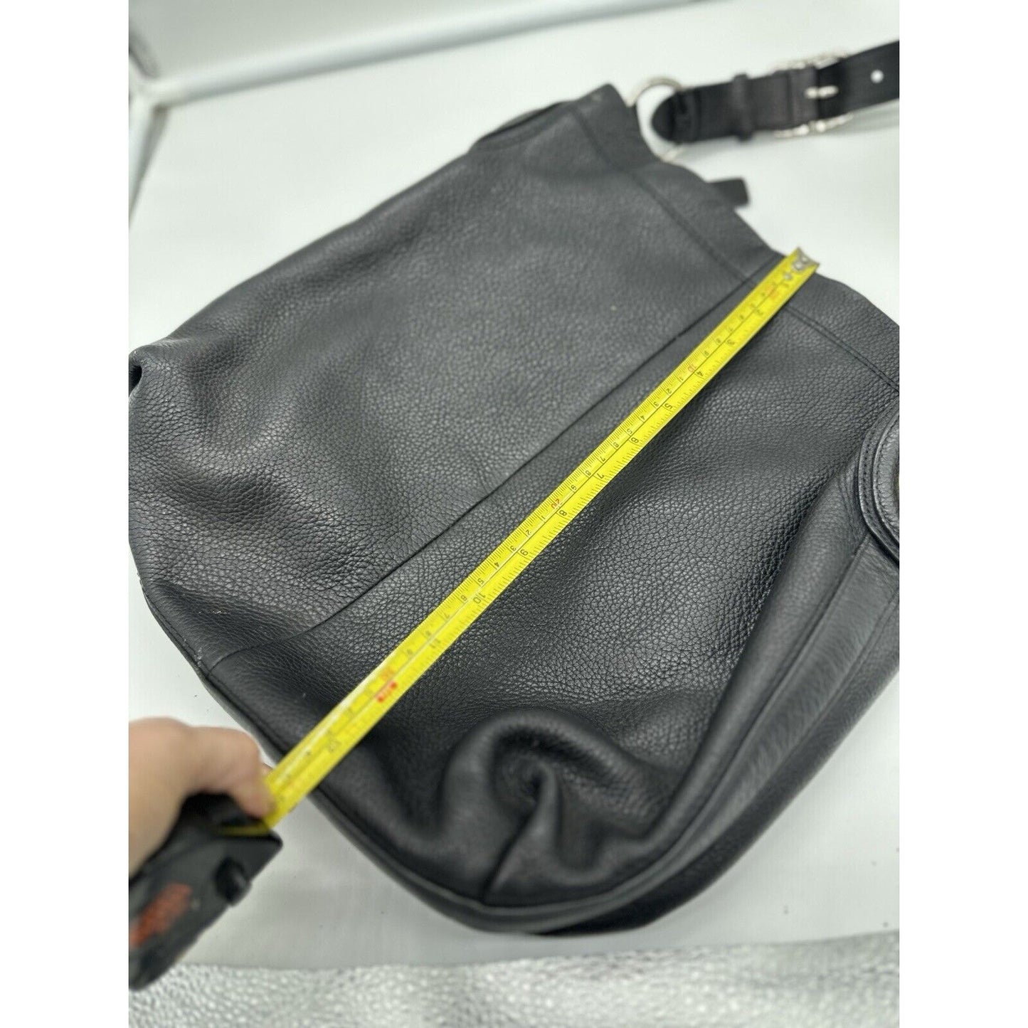 Vintage Coach Penelope Hobo Shoulder Bag - F16535 - Black Pebbled Leather Medium