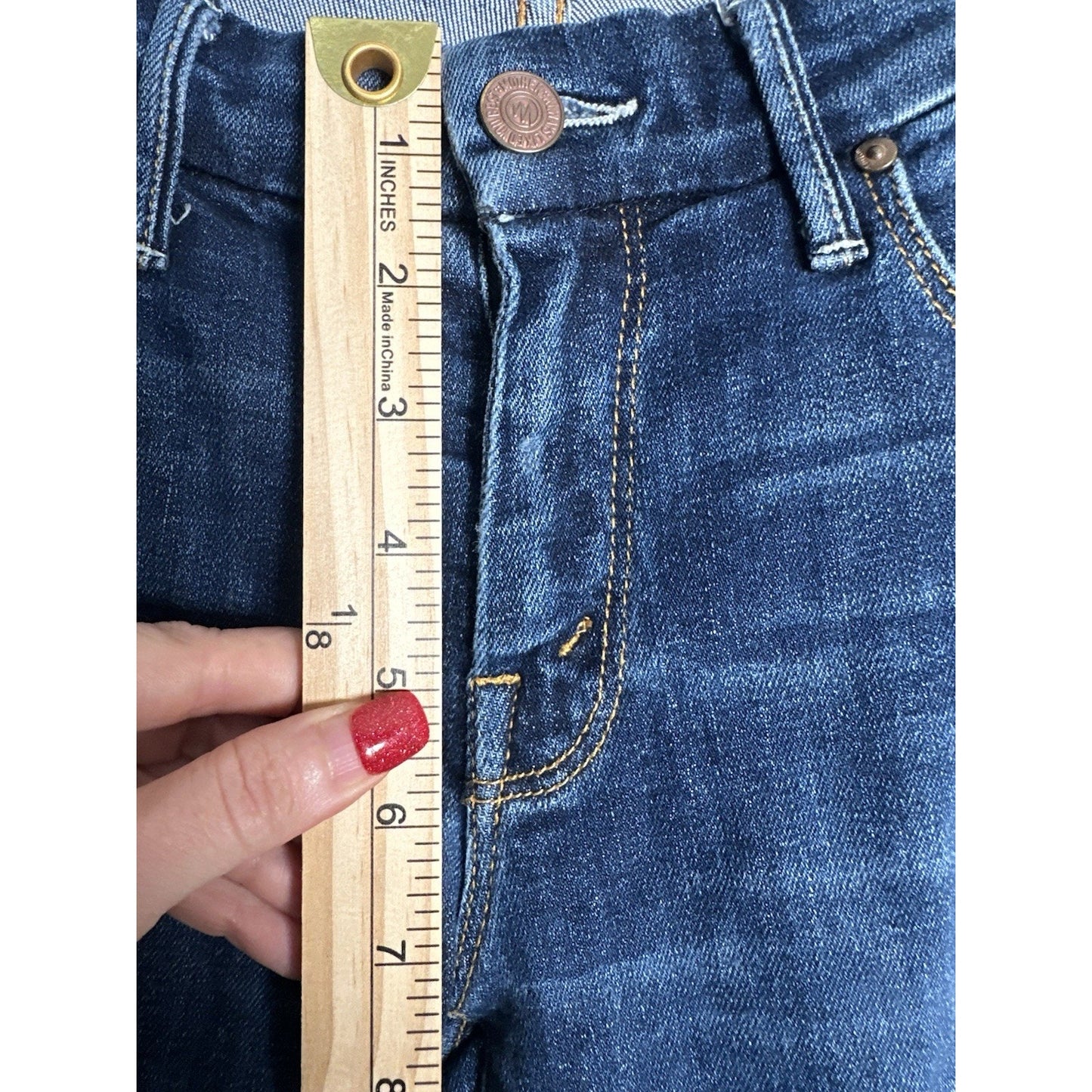 Mother The Looker Crop Jeans Womens Sz 27 Everyday Classic Dark Wash Capsule