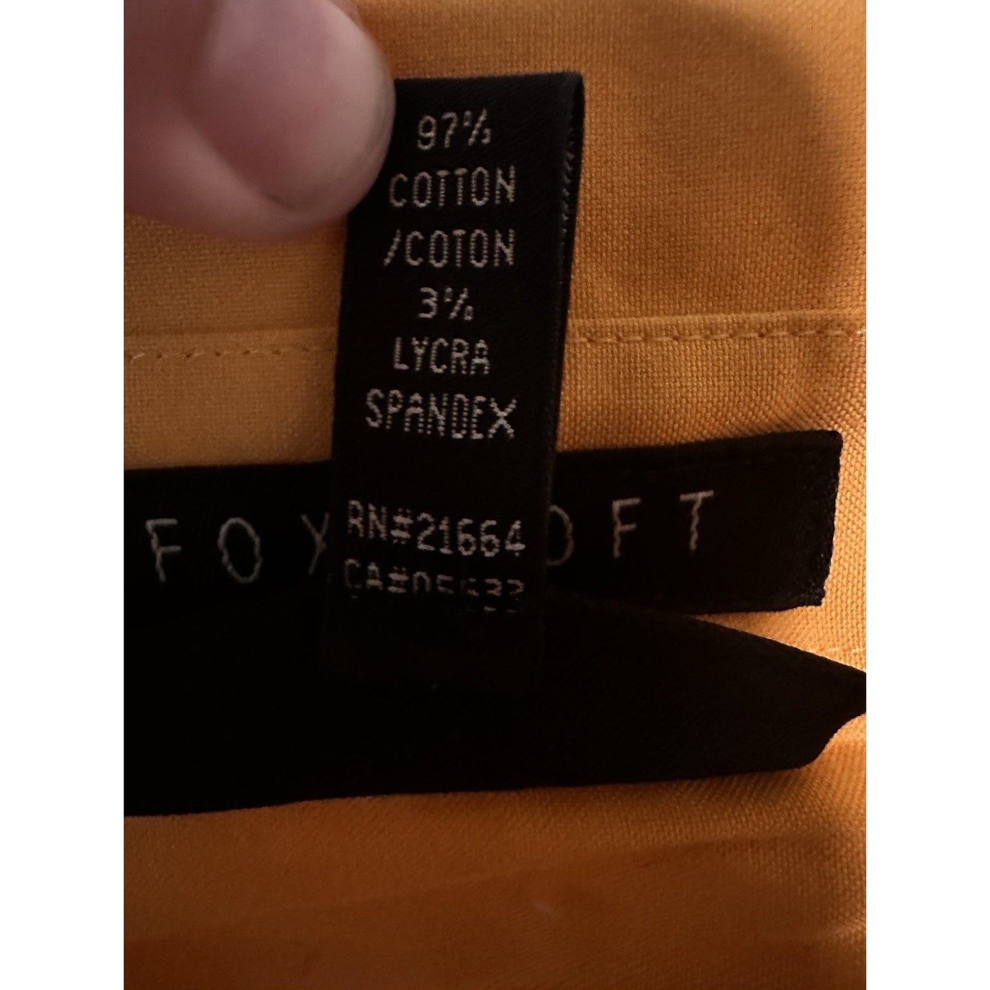 Foxcroft Non-Iron Stretch Shaped Fit Top Womens Sz 12 Mustard Yellow Officecore