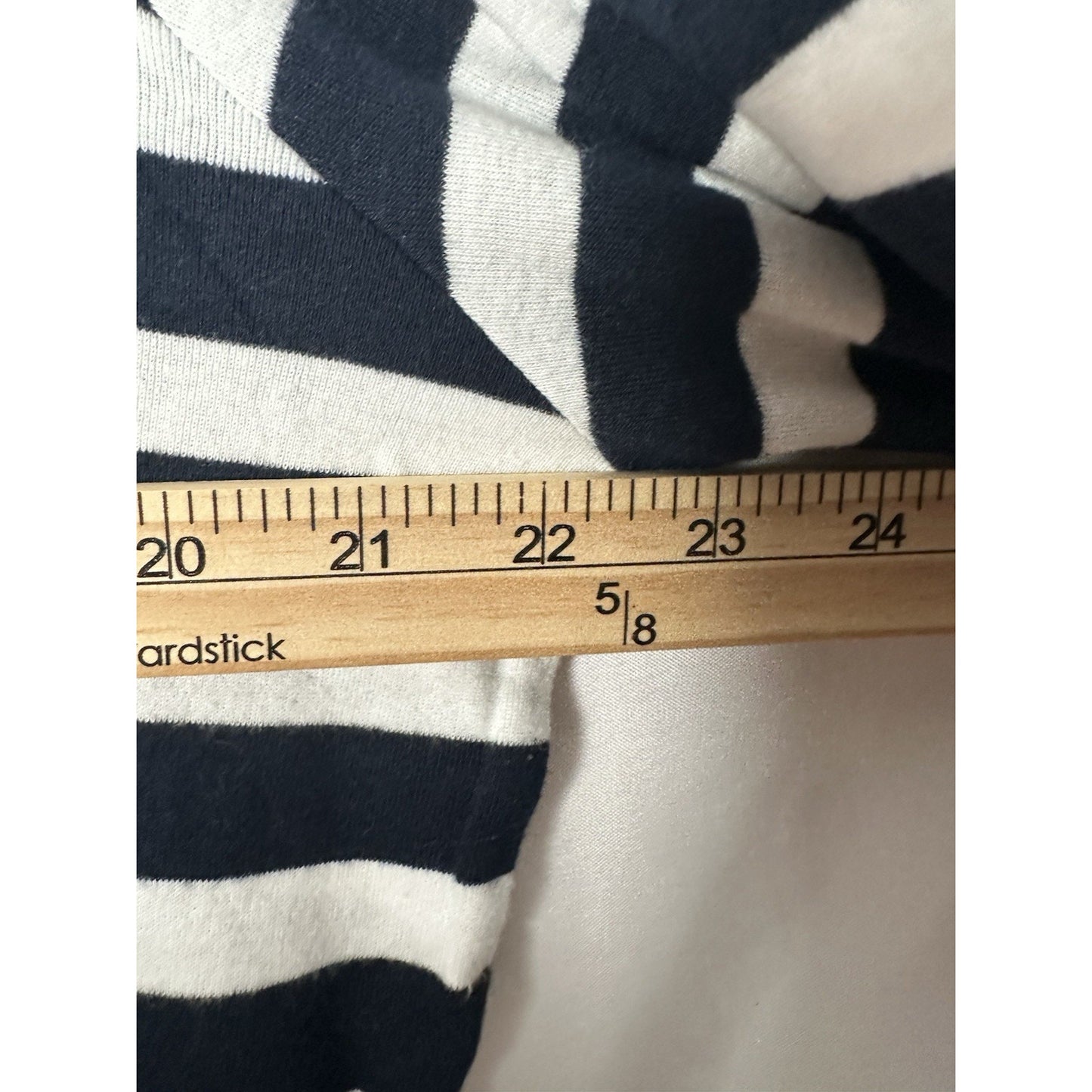 Lauren Ralph Lauren Navy Striped Top Womens Sz 1x Nautical Coastal Sailor
