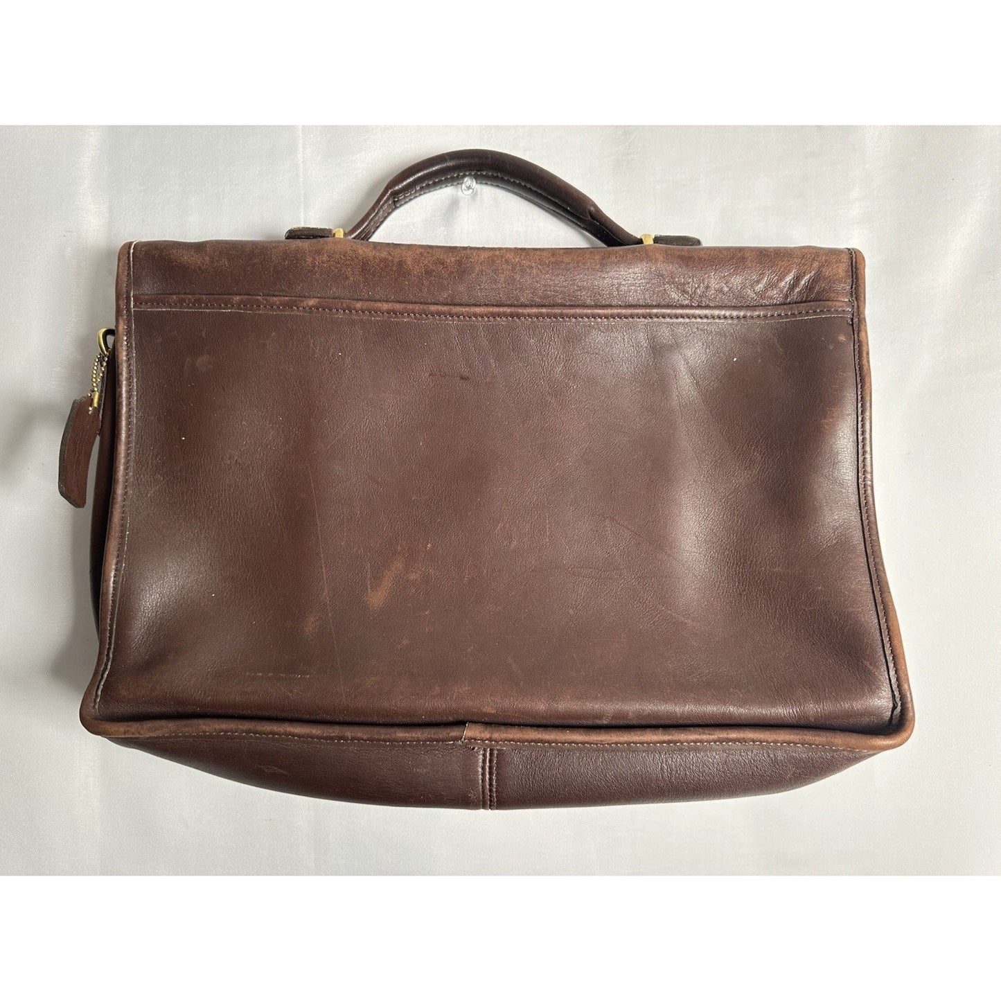 Vintage Coach Lexington Leather Briefcase Turn Lock Chocolate Brown