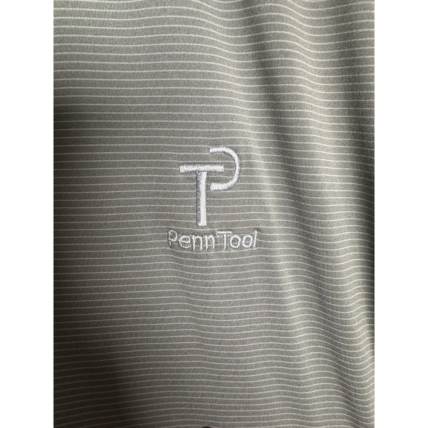 Peter Millar Polo Summer Comfort Mens Sz XL Golfcore Pinstriped Embroidered