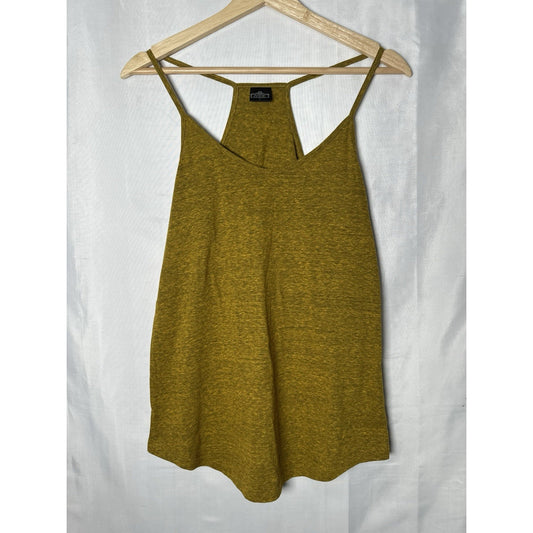 Angie Racerback Tank Top Womens Sz Layers Stretch Comfortable Heathered