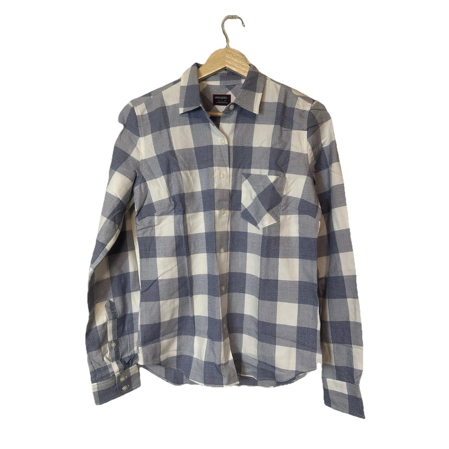UNTUCKit Shirt Womens Sz 0 Volnay Plaid Long Sleeves Ladies Button Down