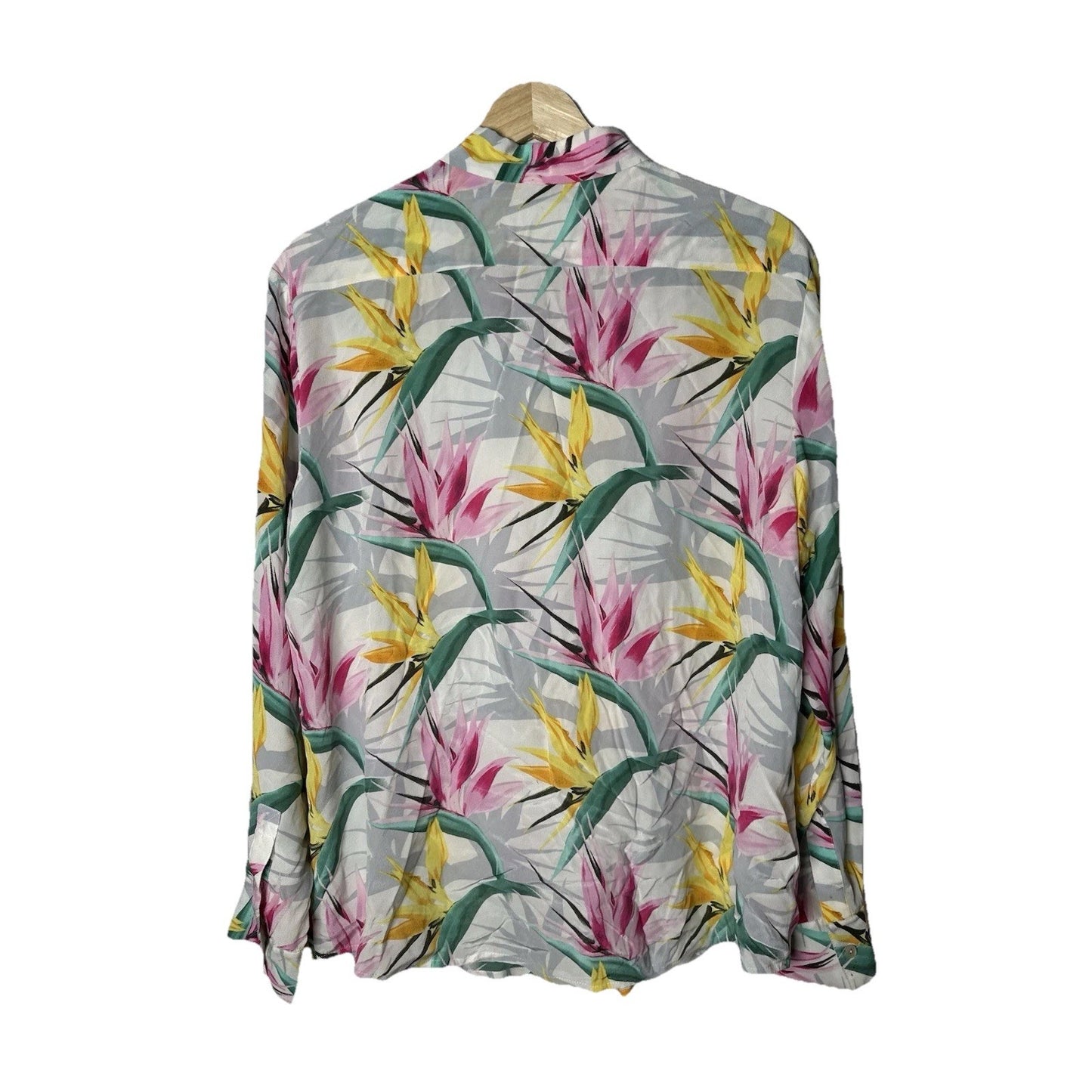 Tommy Bahama Bird De Paradise 100% Silk Top Womens Sz M Tropical Quiet Luxury