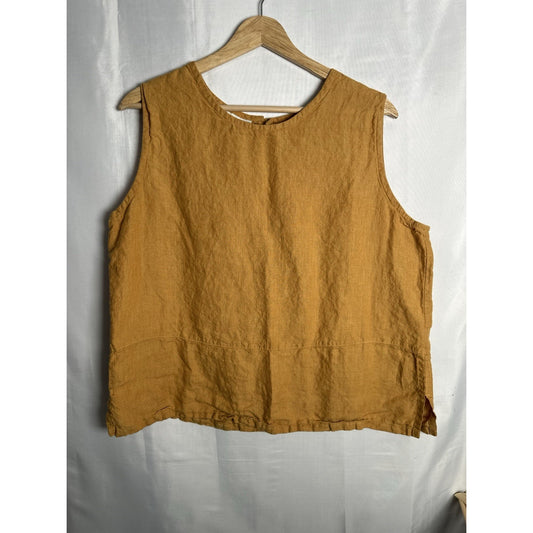Bryn Walker Linen Tank Top Womens Sz M Lagenlook Lightweight Minimalist Boxy