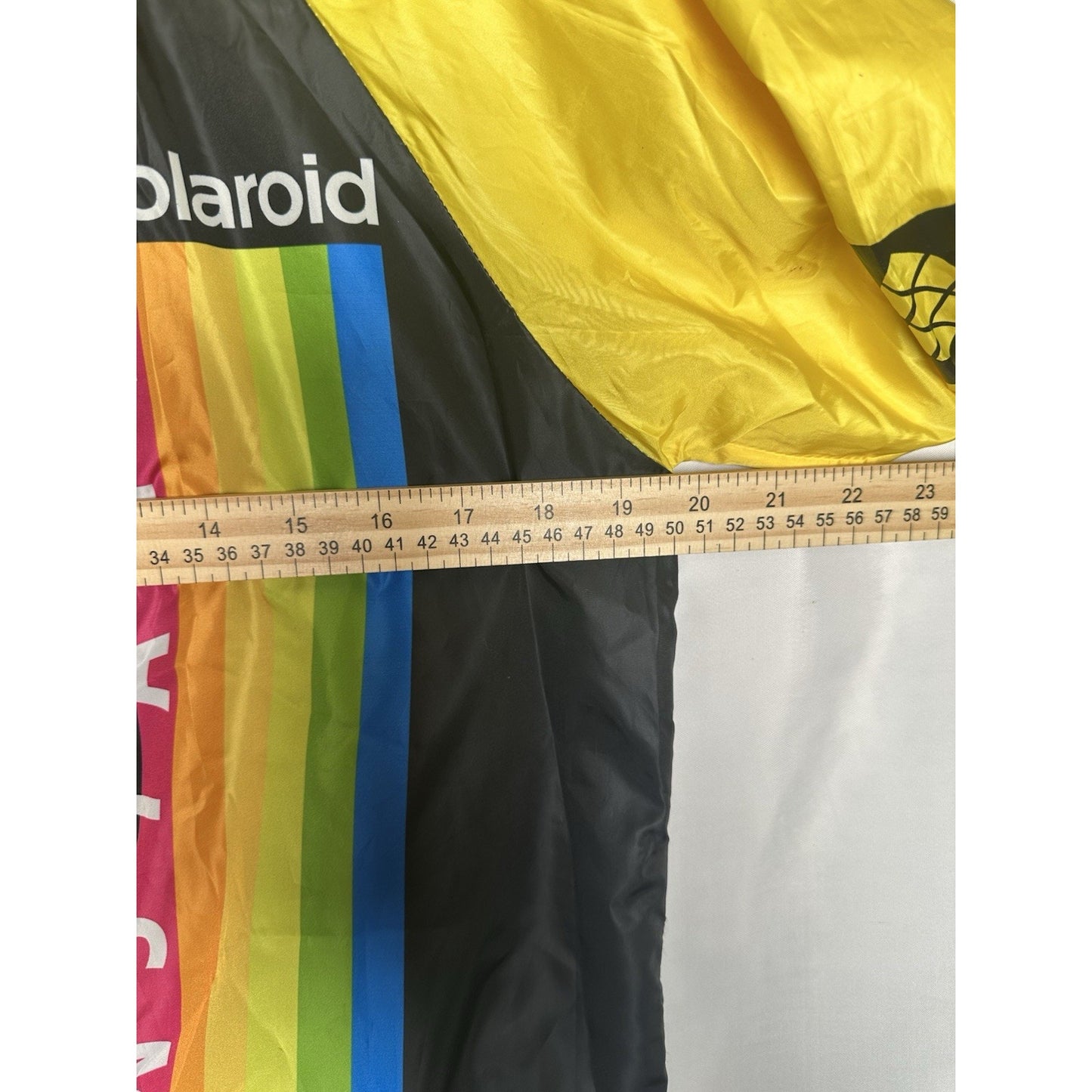 Polaroid Rain Coat Wind Breaker Jacket Sz M Graphic Nostalgia Nostalgic Y2K