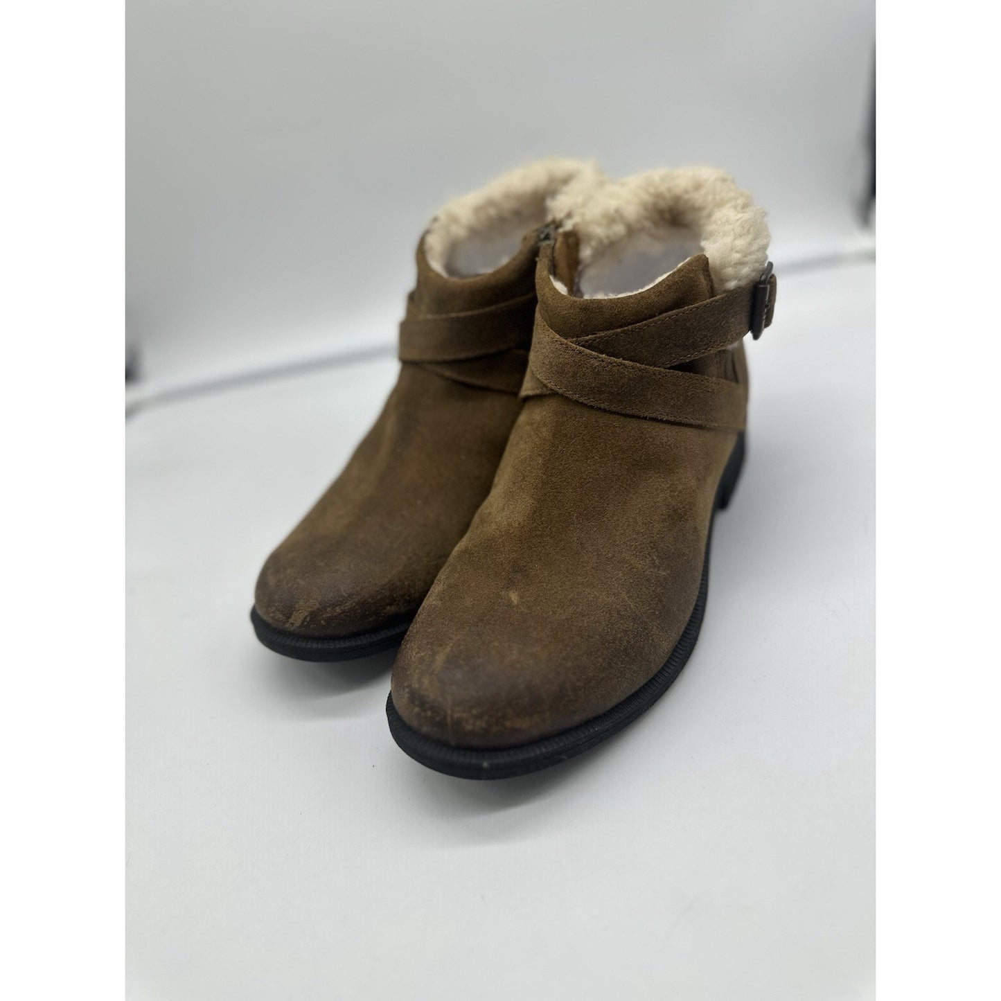UGG BENSON WOME ANKEL BOOTS LEATHER CHIPMUNK US 9 /UK 7 / EU 40 Chunky