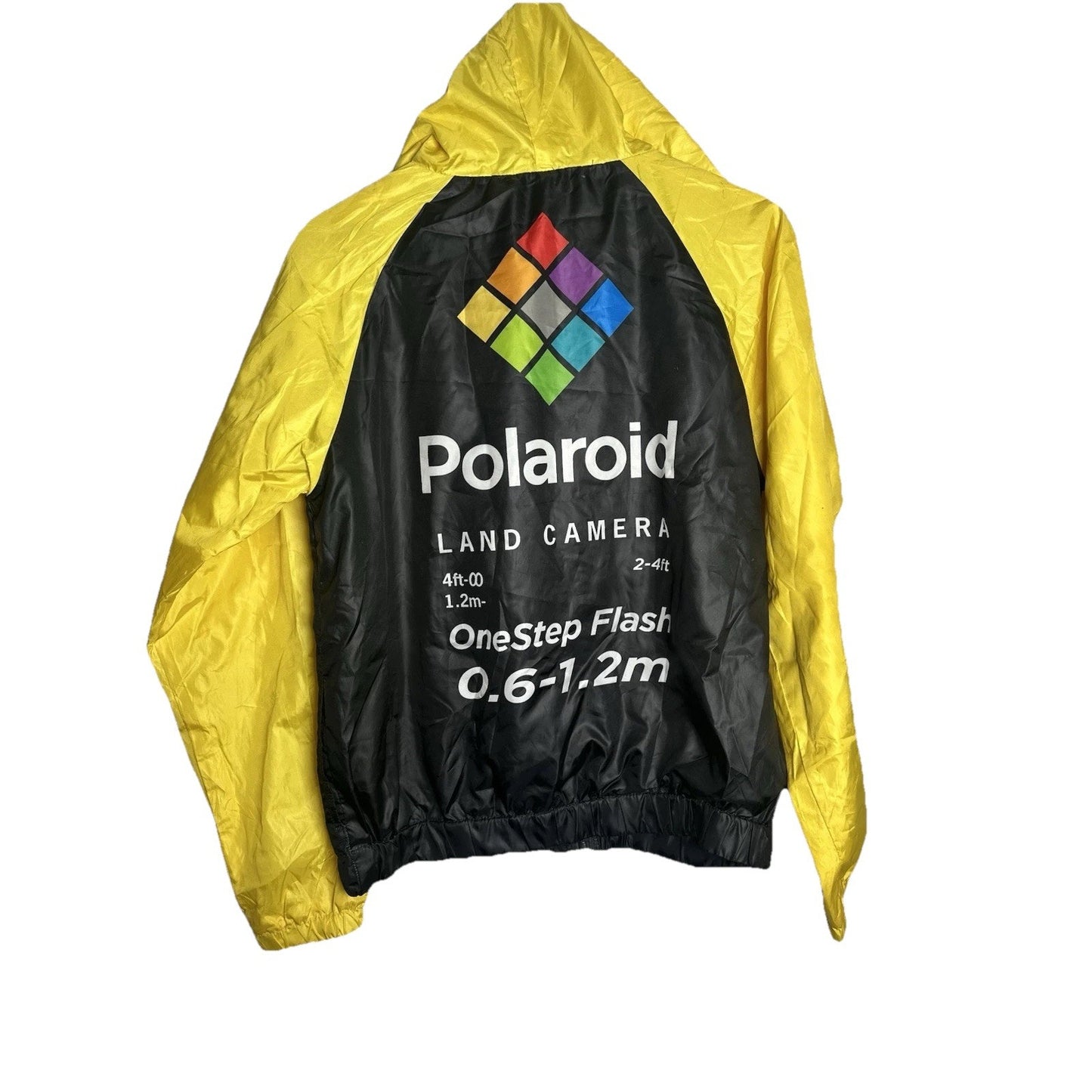 Polaroid Rain Coat Wind Breaker Jacket Sz M Graphic Nostalgia Nostalgic Y2K